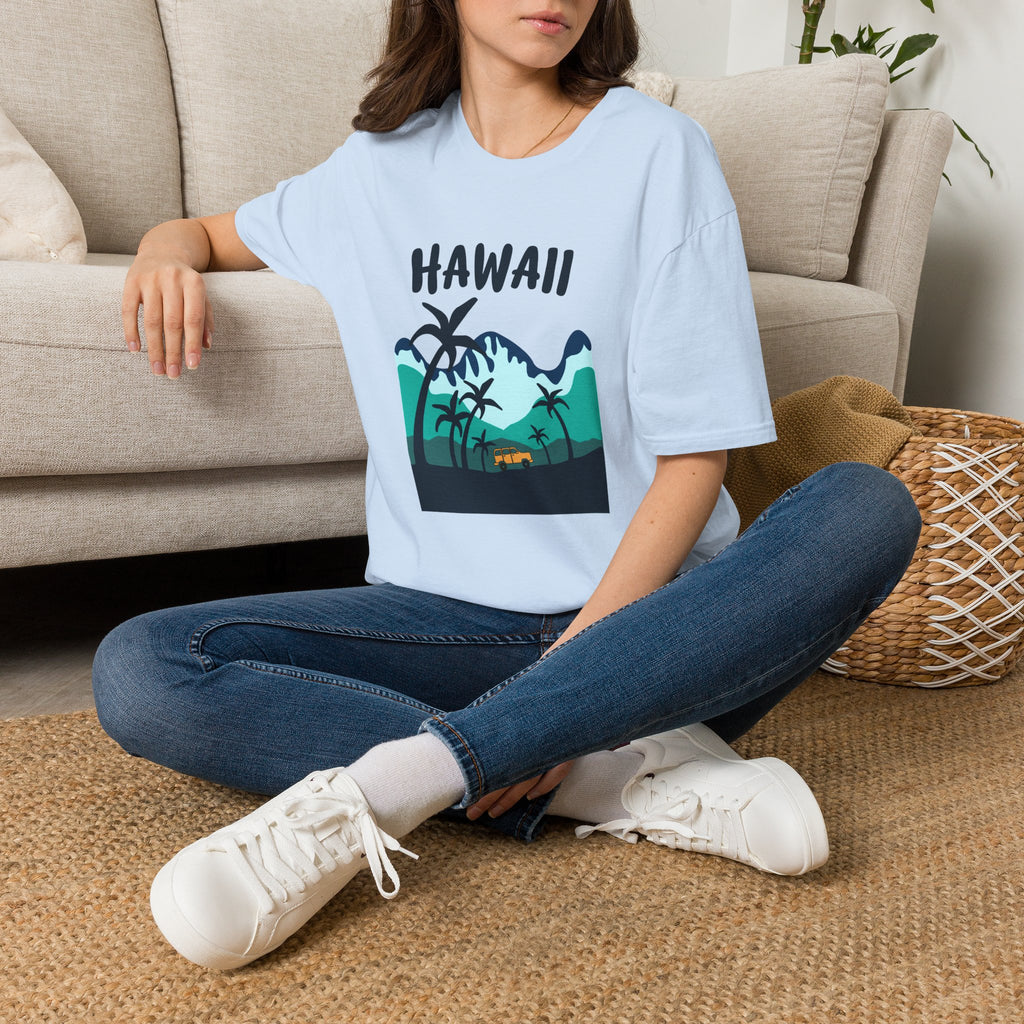 Hawaii Palm Beach T-Shirt — Tropical Sunset Graphic Tee
