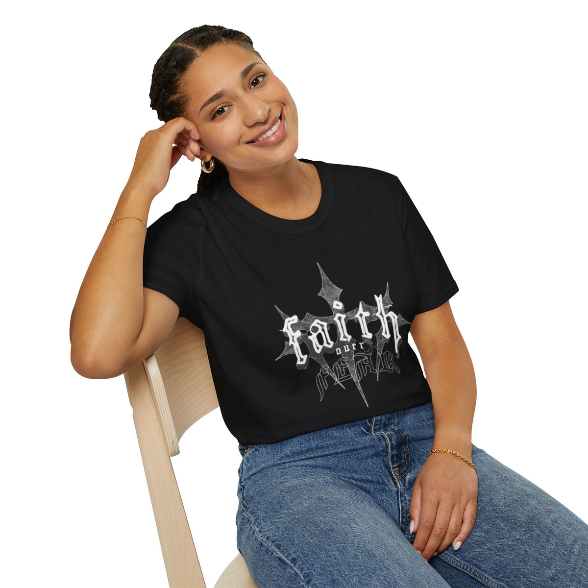 Faith Unisex Graphic Tee — Gothic Cross Faith Shirt