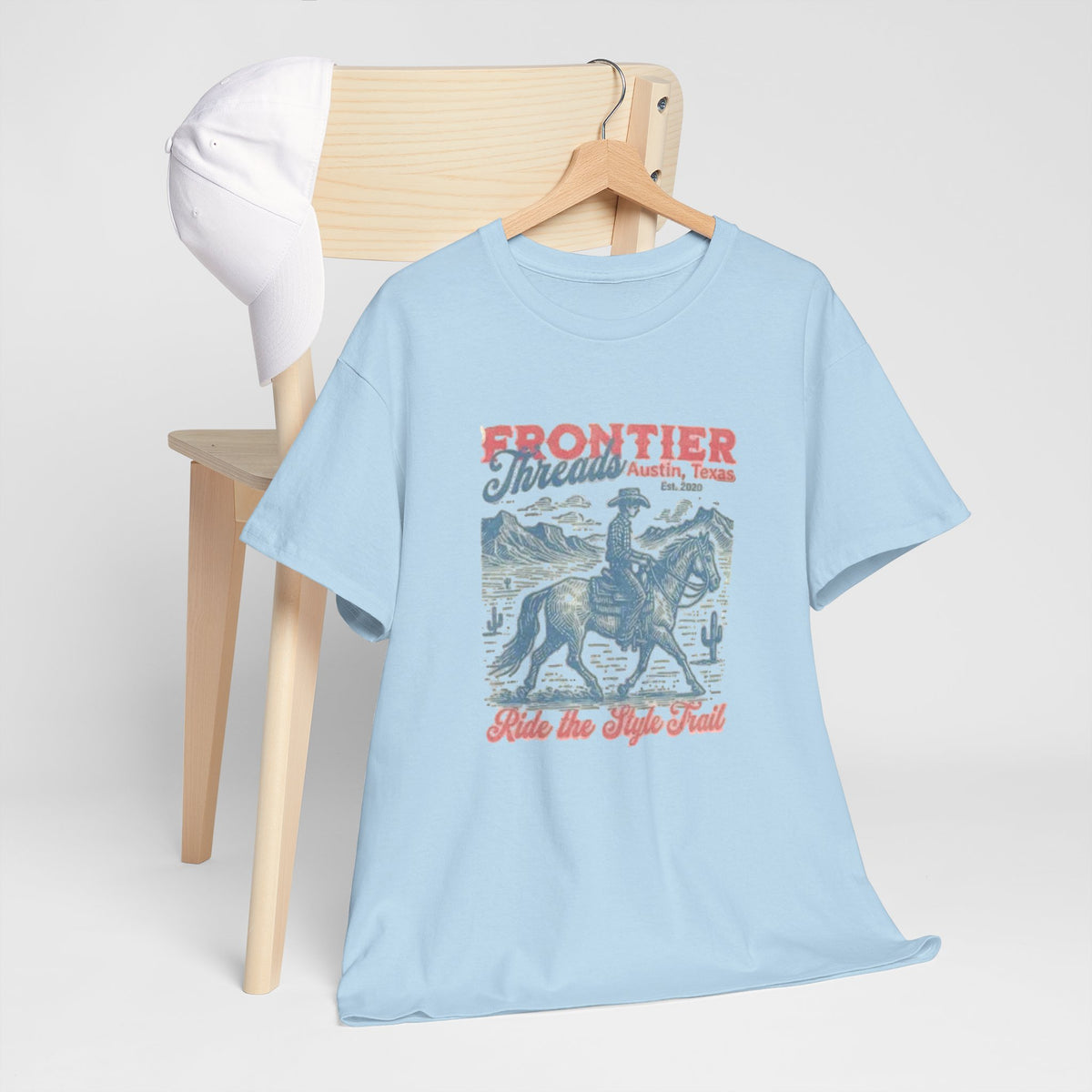 Frontier Trail Rider T-Shirt — Vintage Cowboy Western Graphic Tee