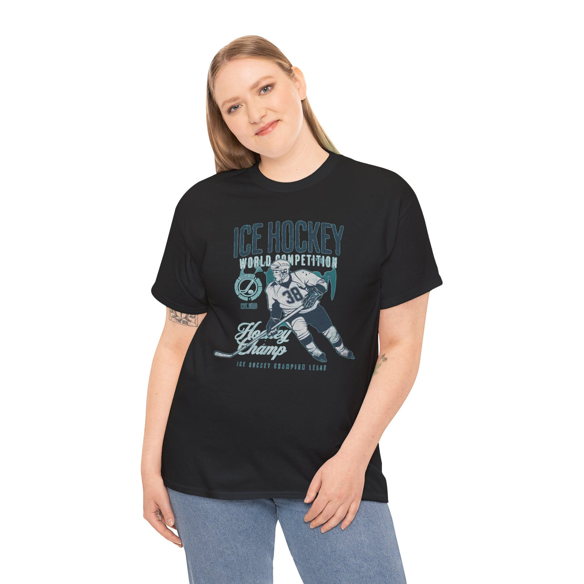 Ice Hockey Player Vintage Graphic Tee