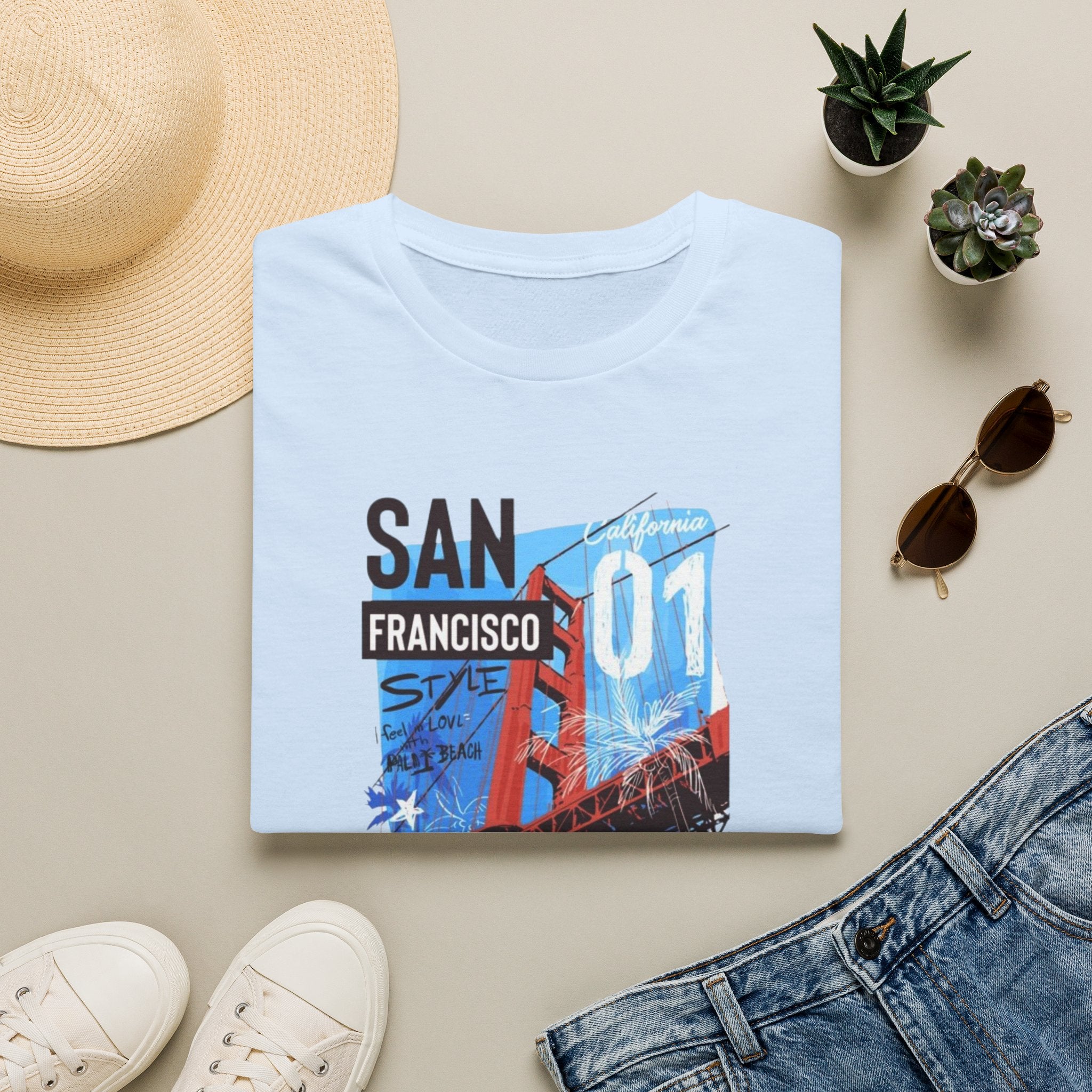 San Francisco Graphic T-Shirt — Golden Gate 01 Vintage City Tee
