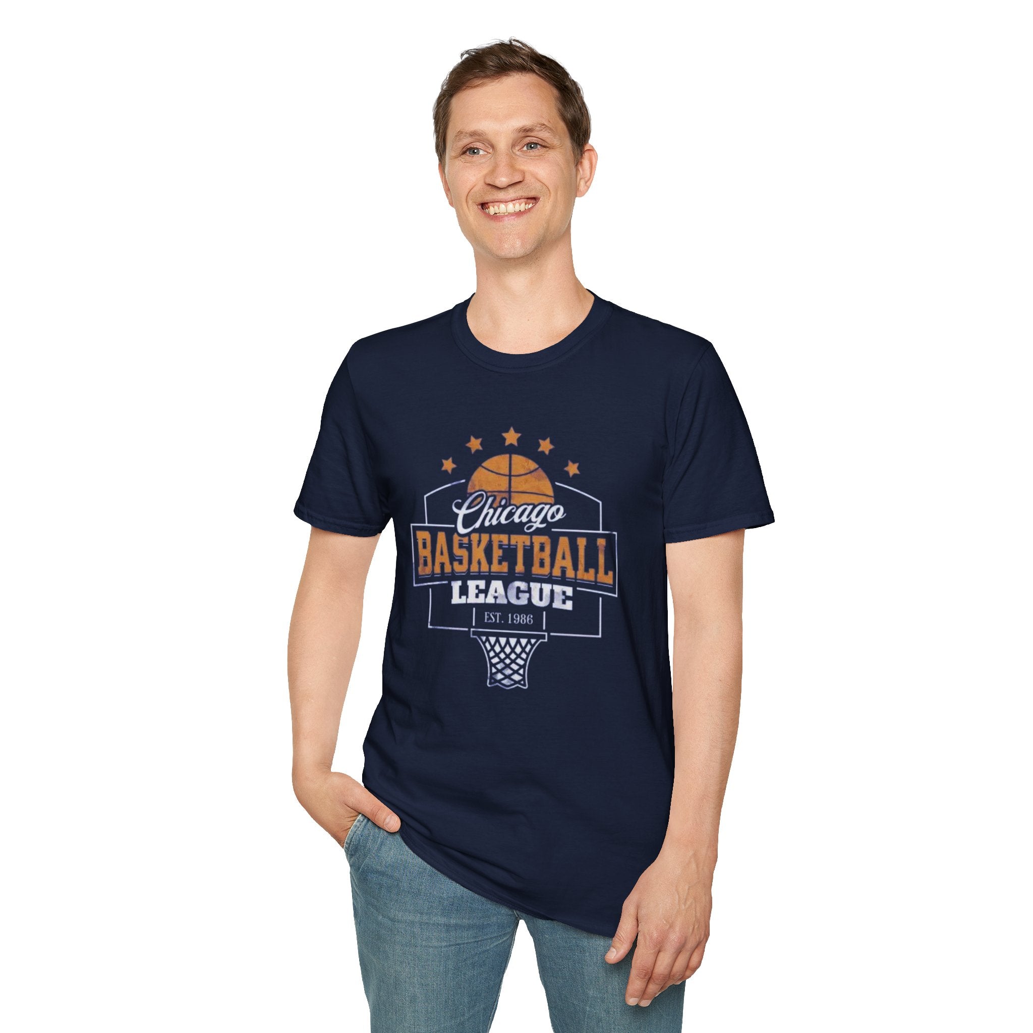 Chicago Basketball League T-Shirt — Vintage Hoop Fan Tee