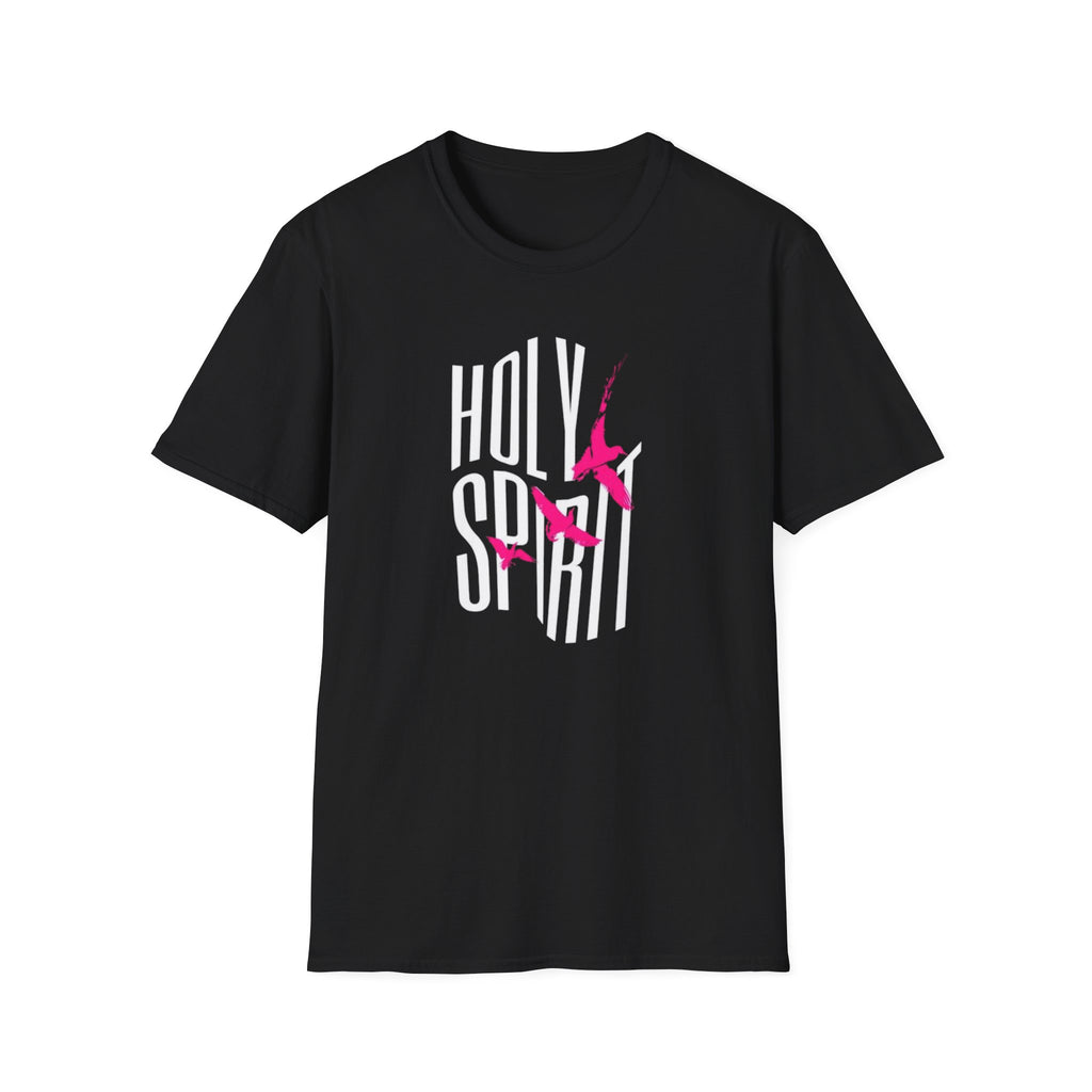 Holy Spirit T-Shirt — Contemporary Faith Graphic Tee with Pink Dove
