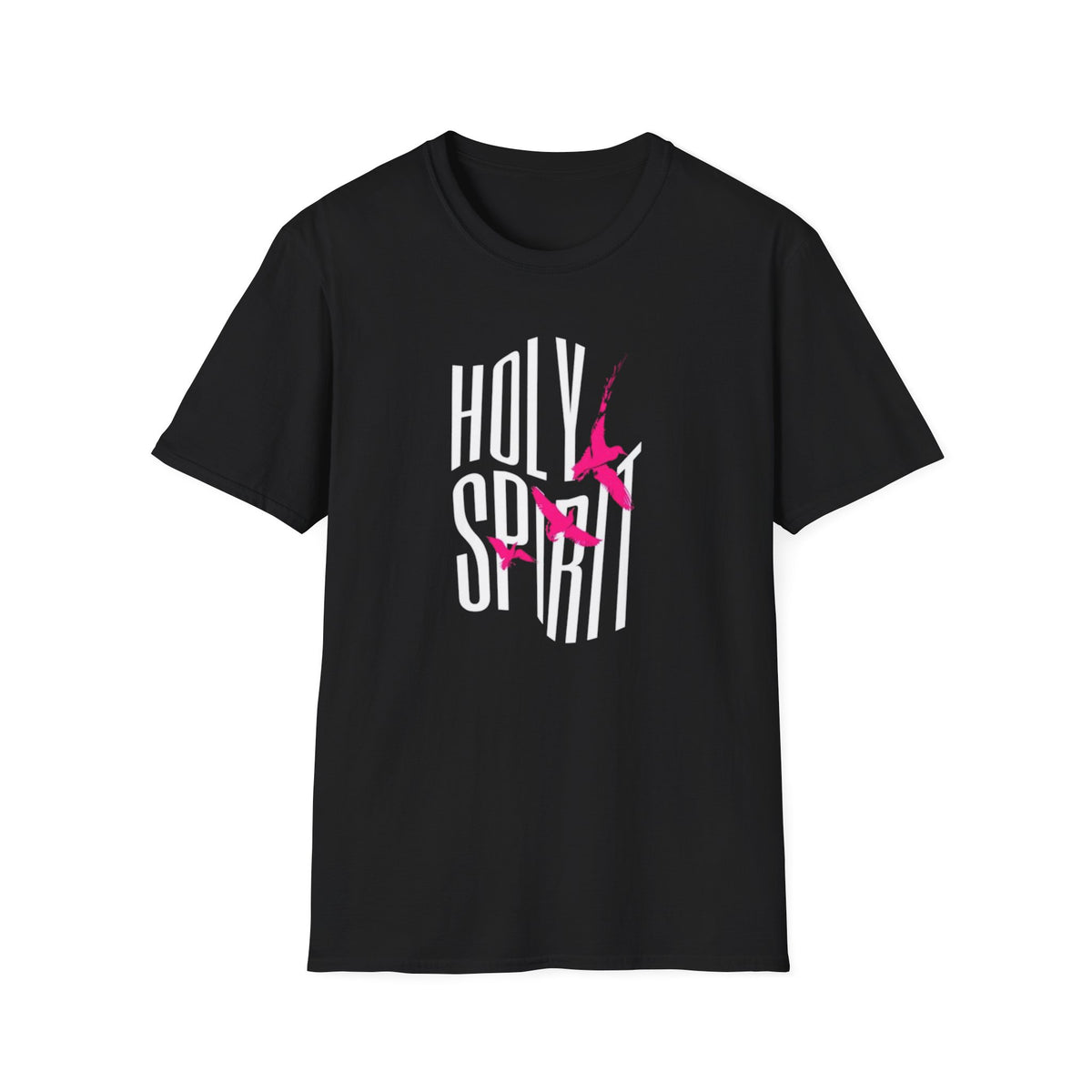 Holy Spirit T-Shirt — Contemporary Faith Graphic Tee with Pink Dove