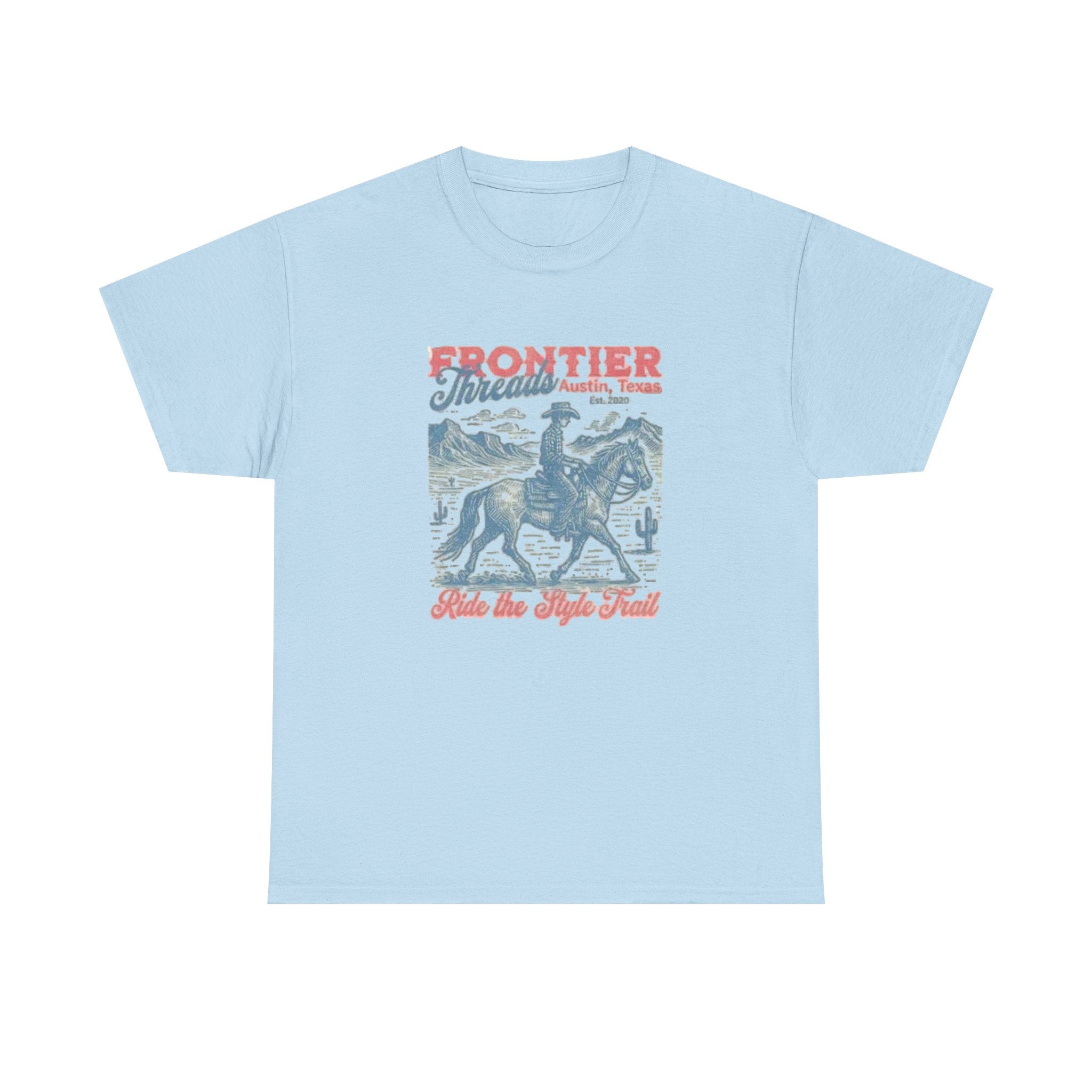 Frontier Trail Rider T-Shirt — Vintage Cowboy Western Graphic Tee