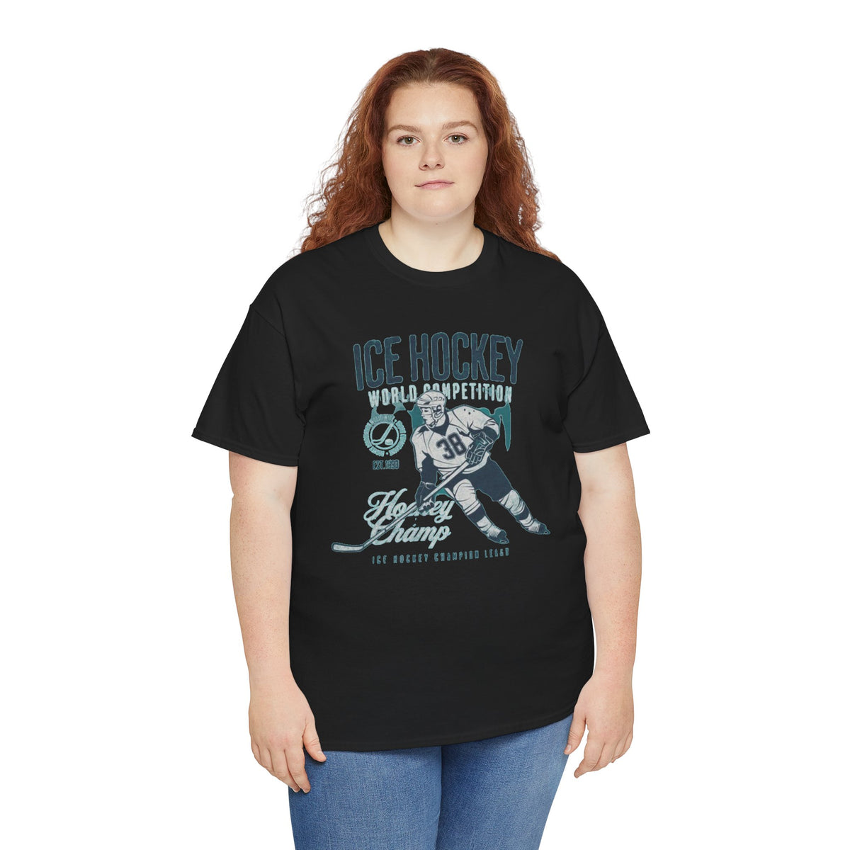 Ice Hockey Player Vintage Graphic Tee