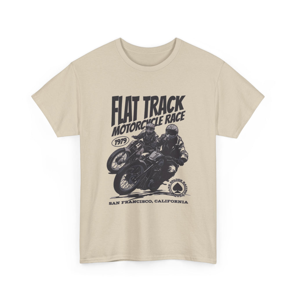 Flat Track Motorcycle Race Tee — Vintage San Francisco Moto Graphic T-Shirt