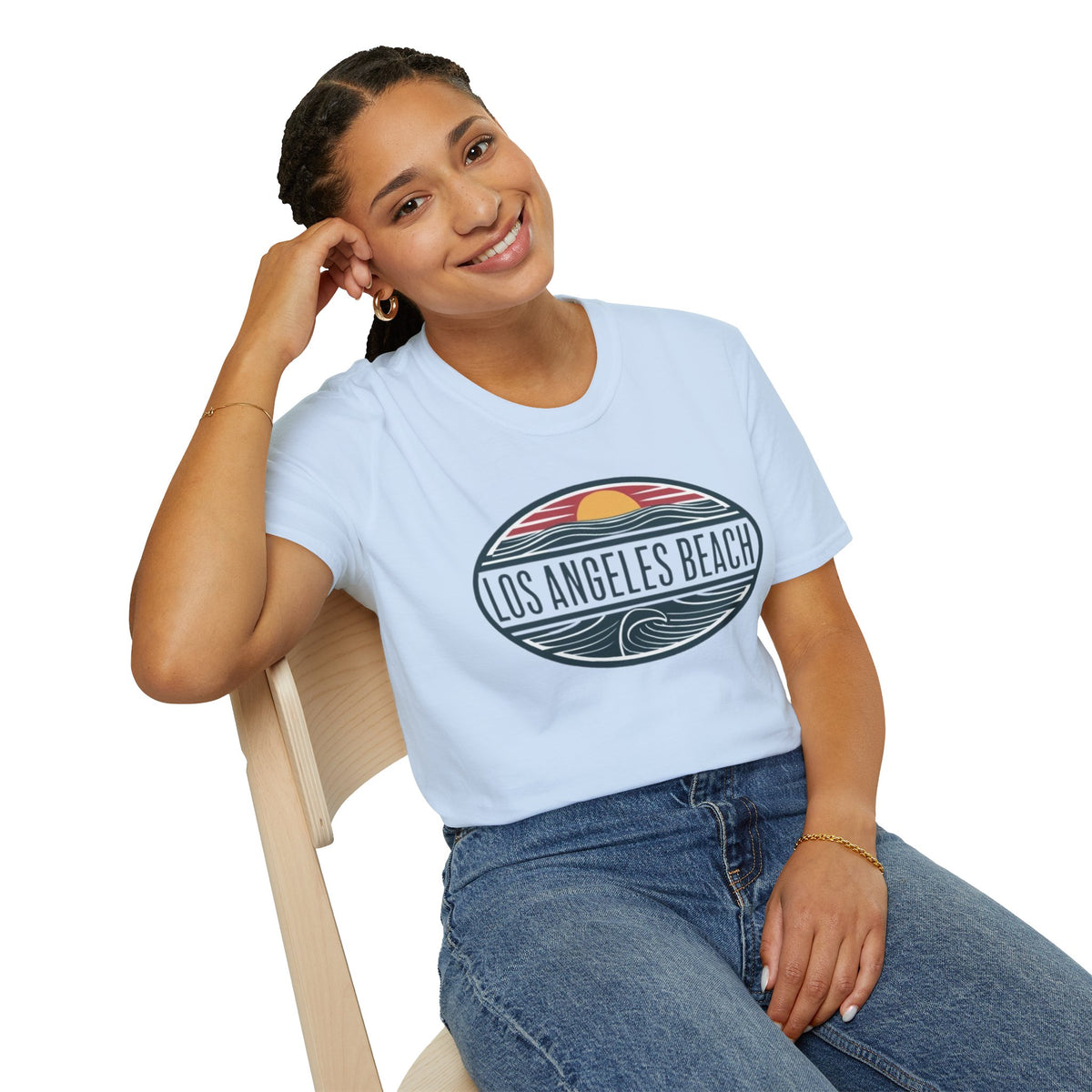 Los Angeles Beach T-Shirt — Retro Sunset Surf Graphic Tee