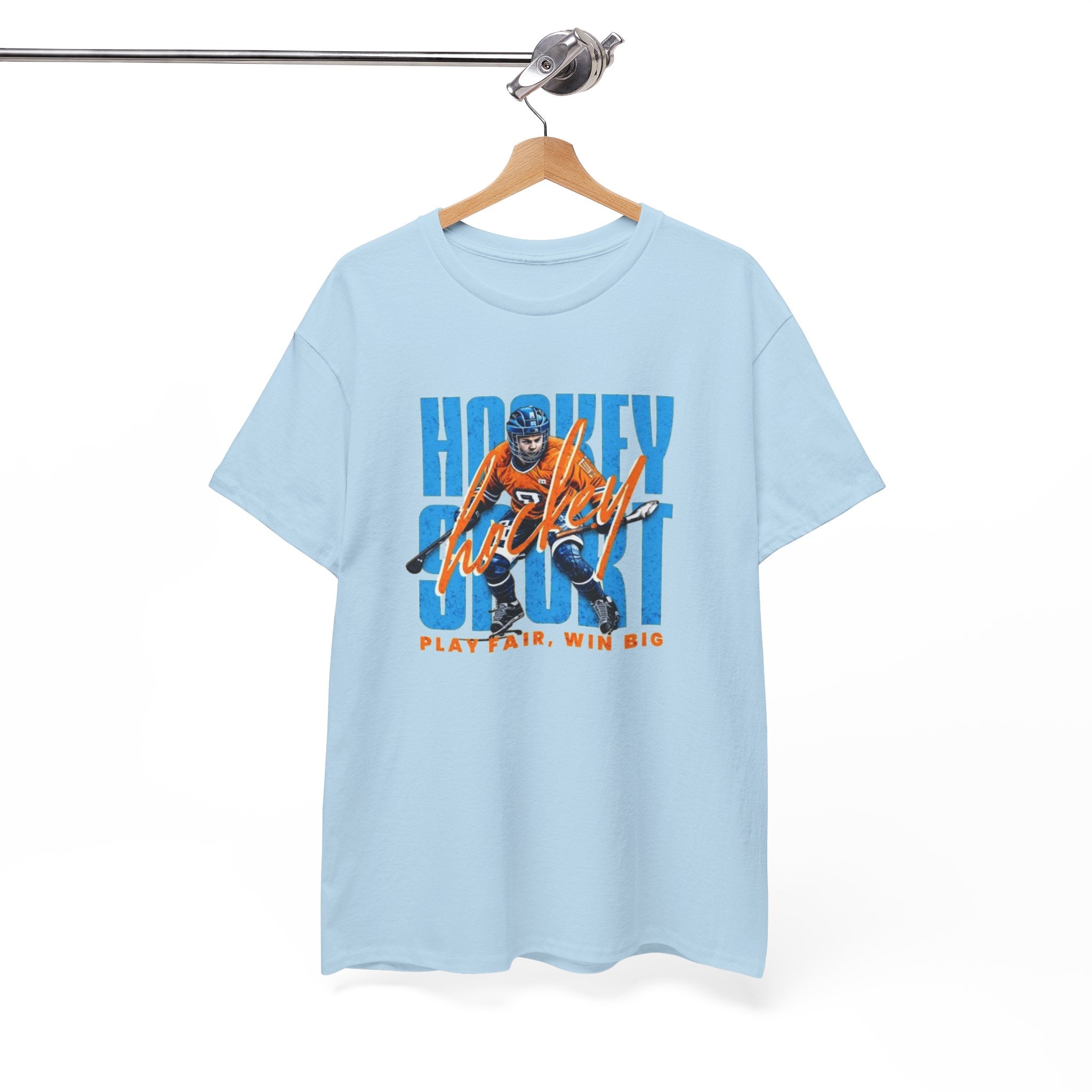 Hockey Spirit Tee — 'Play Fair, Win Big' Retro Hockey Player T-Shirt
