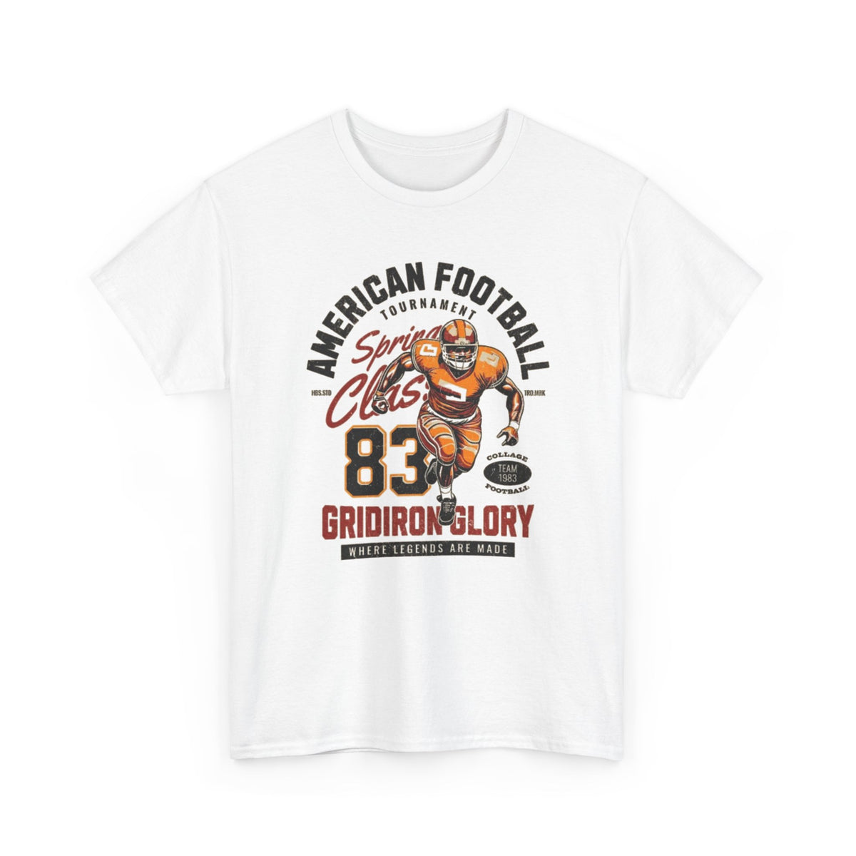 Football Gridiron Glory Tee — Vintage American Football Player Graphic Shirt
