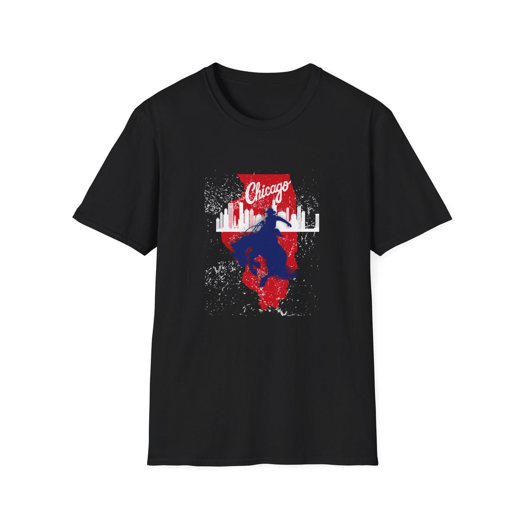 Chicago Skyline Horse Rider T-Shirt