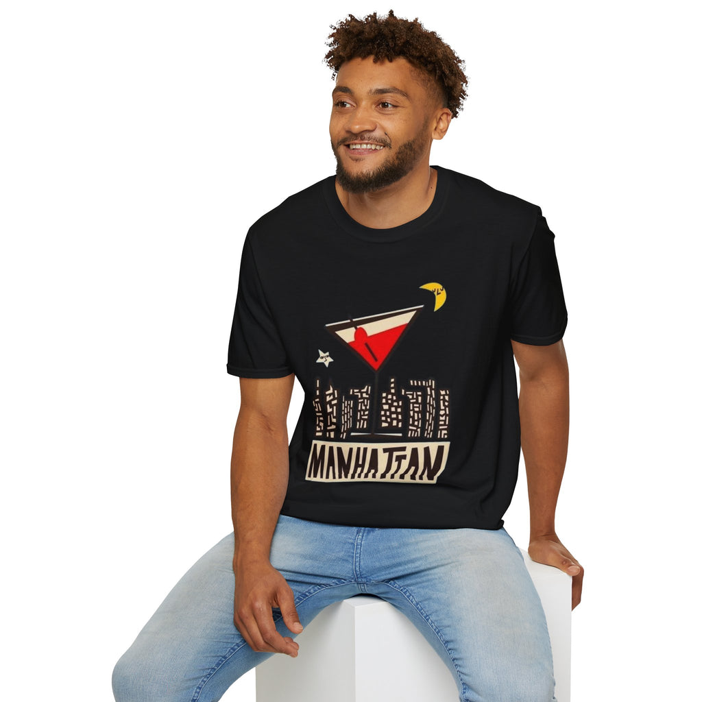 Manhattan Martini T-Shirt — NYC Skyline Cocktail Graphic Tee