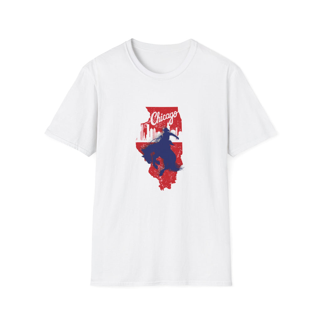 Chicago Skyline Horse Rider T-Shirt