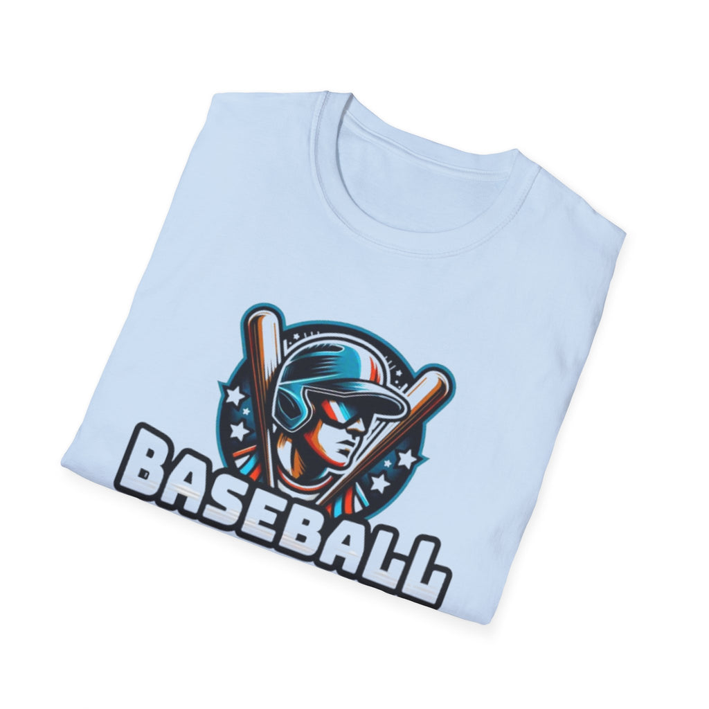 Baseball Player Graphic T-Shirt — Retro Helmet & Bats Sports Tee