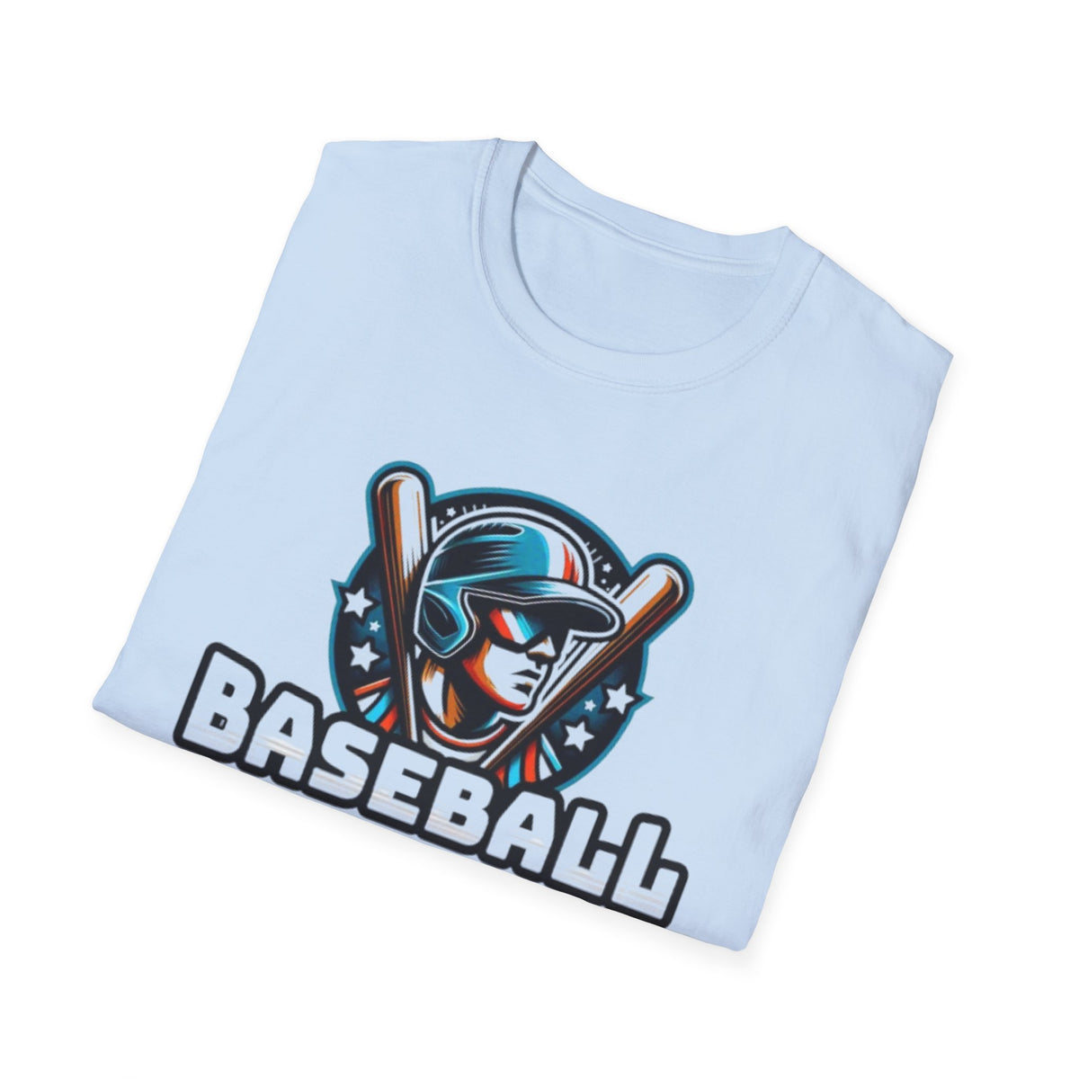 Baseball Player Graphic T-Shirt — Retro Helmet & Bats Sports Tee