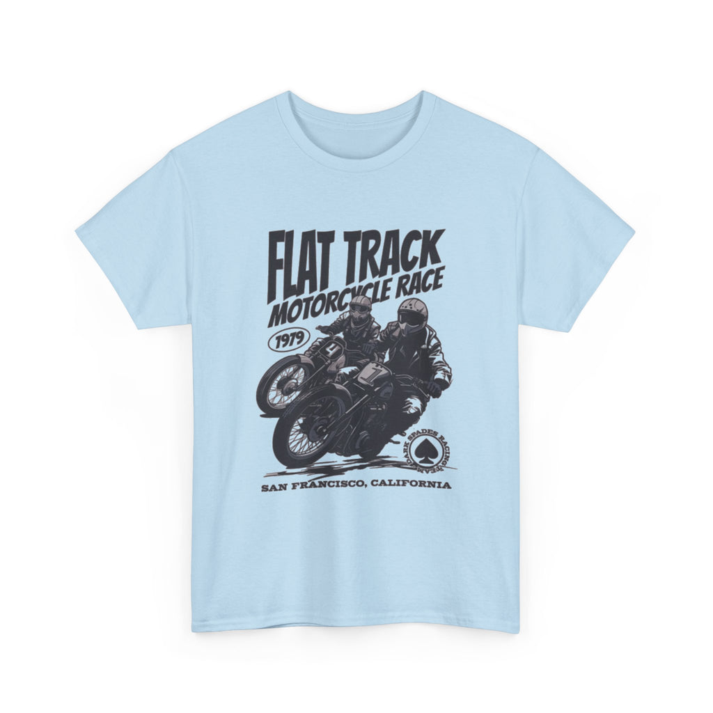 Flat Track Motorcycle Race Tee — Vintage San Francisco Moto Graphic T-Shirt