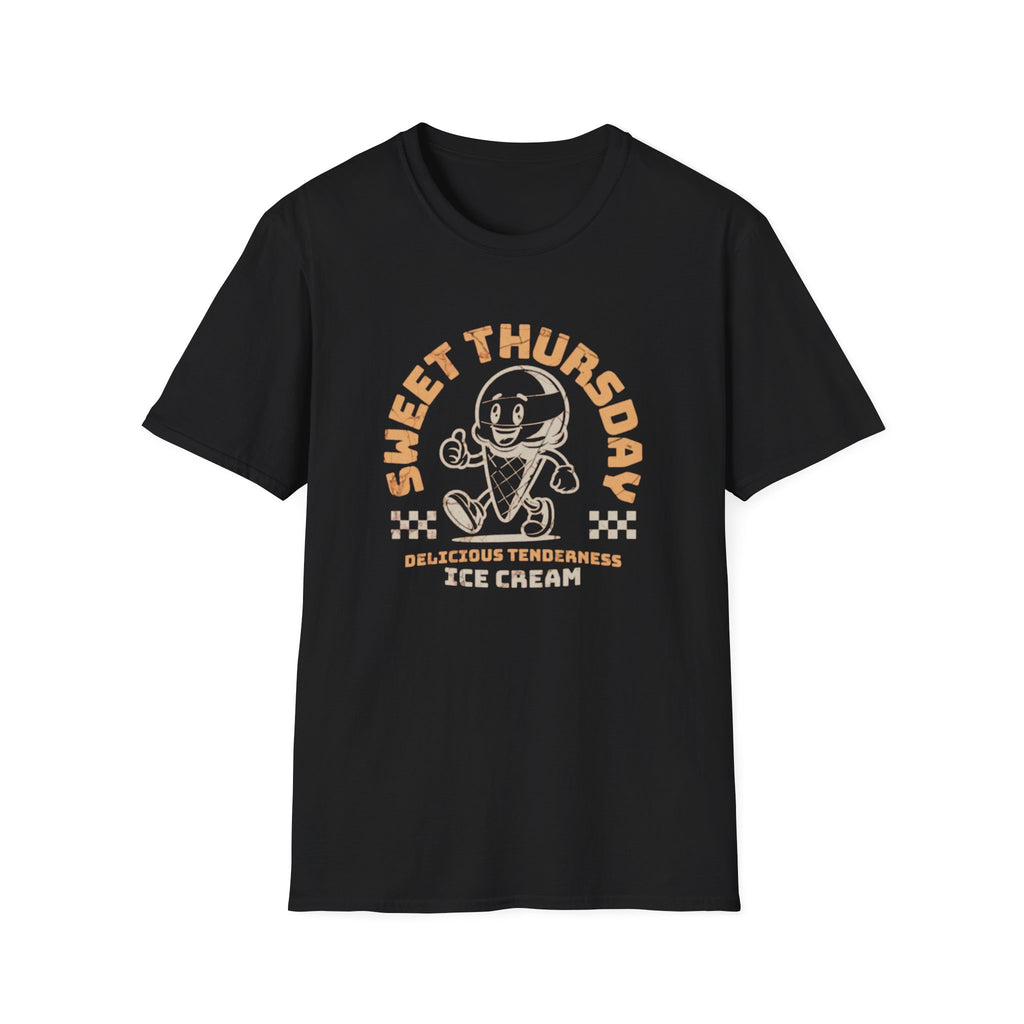 Sweet Thursday Ice Cream T-Shirt — Retro Cartoon Cone Graphic