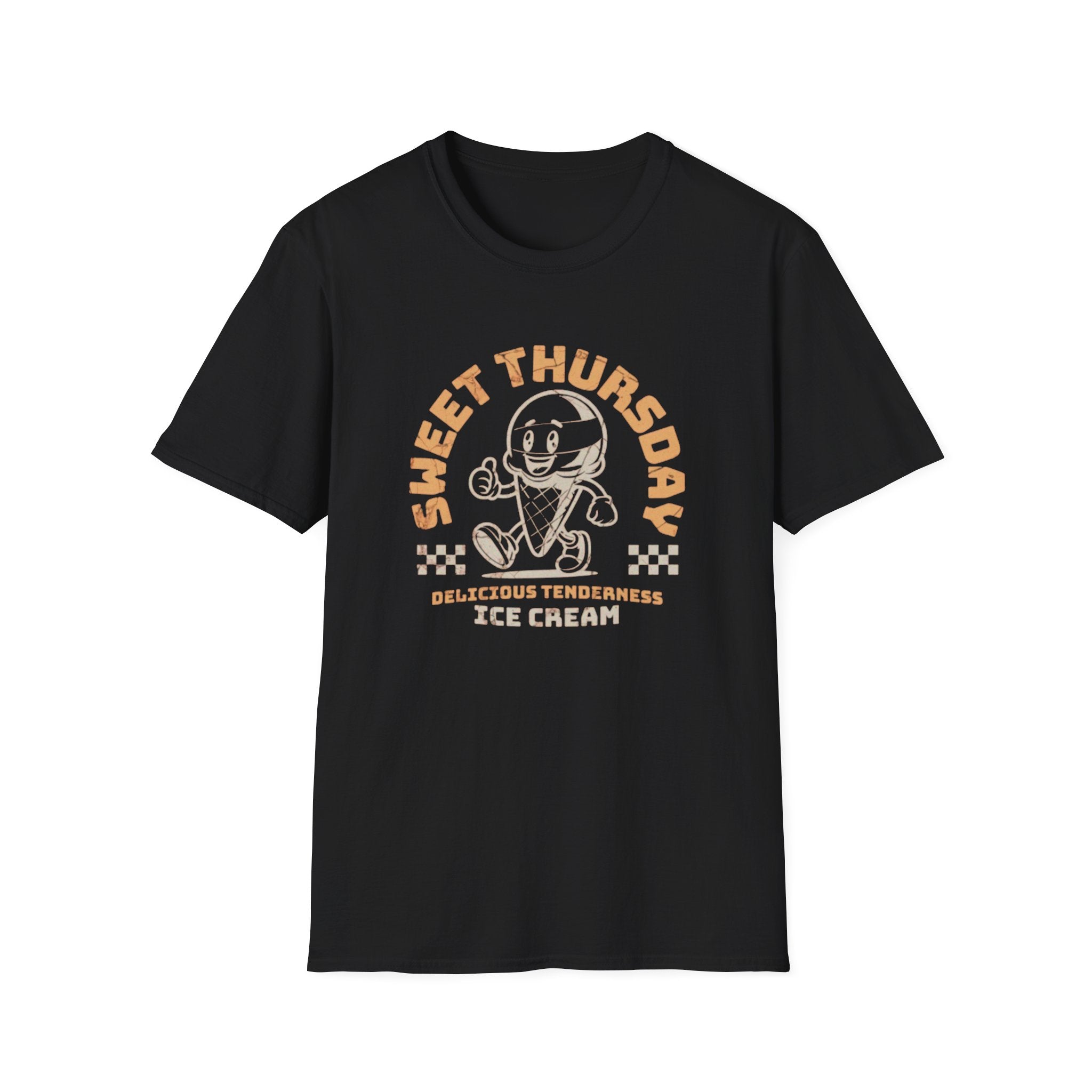 Sweet Thursday Ice Cream T-Shirt — Retro Cartoon Cone Graphic