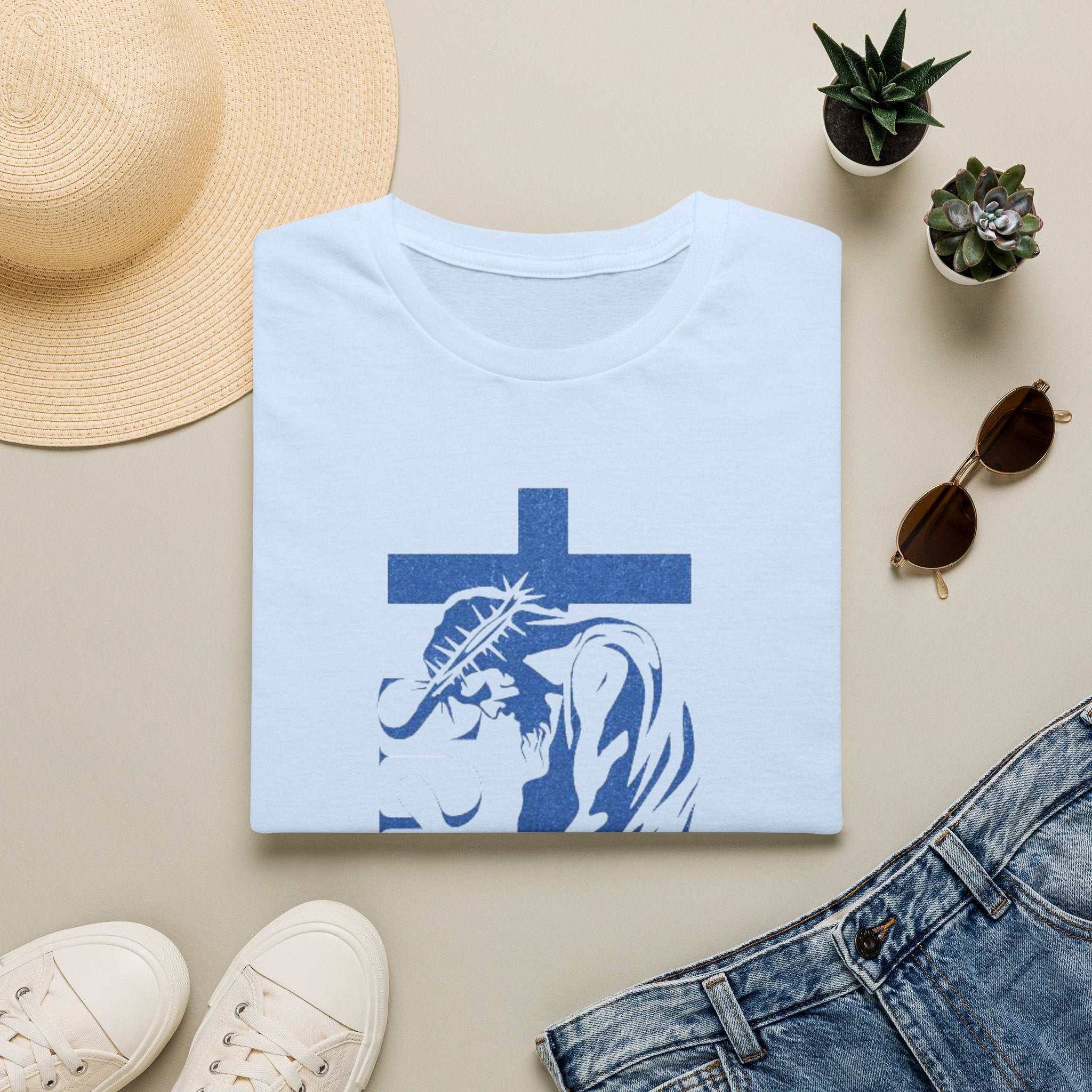 Christian Jesus Cross T-Shirt — Crown of Thorns Faith Tee
