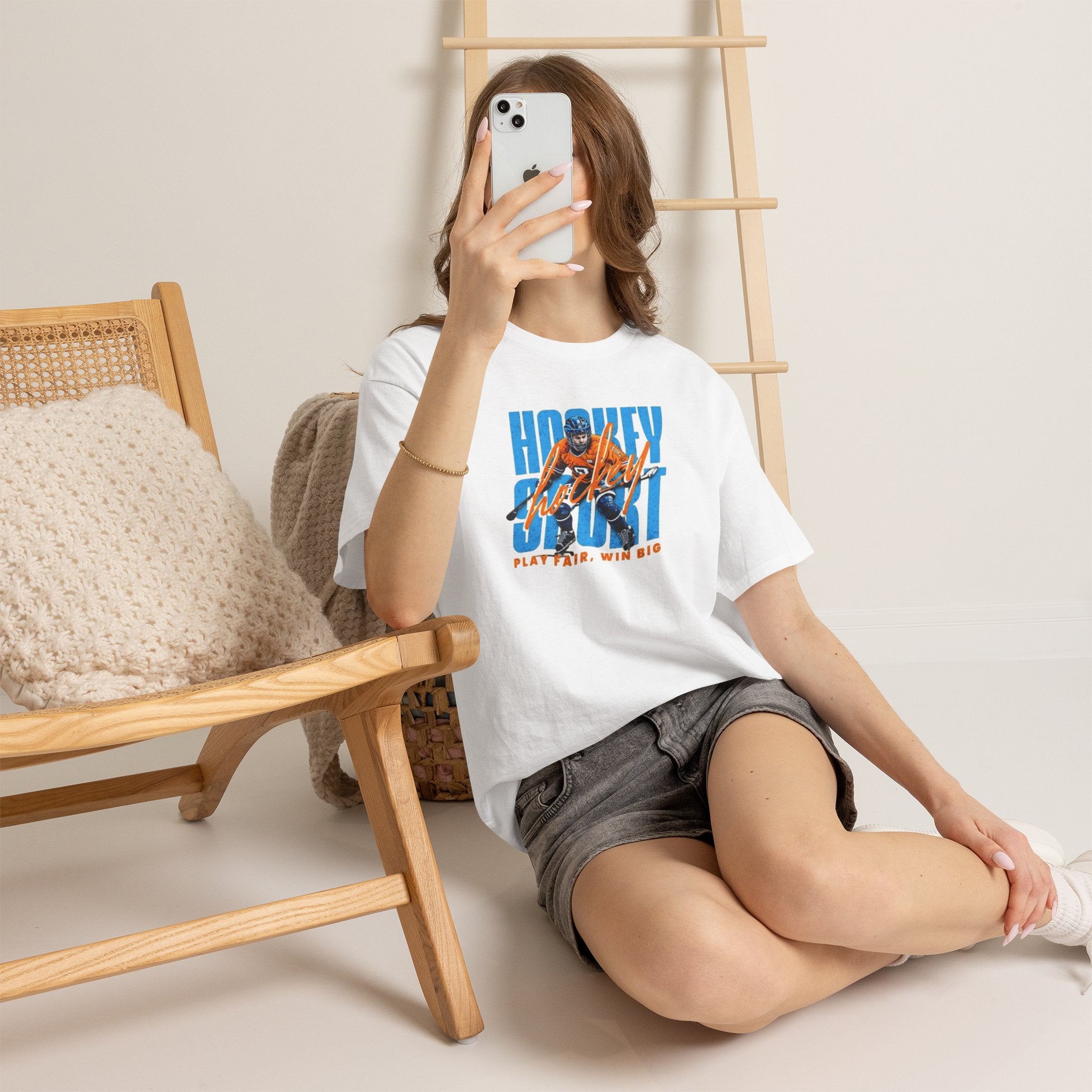 Hockey Spirit Tee — 'Play Fair, Win Big' Retro Hockey Player T-Shirt