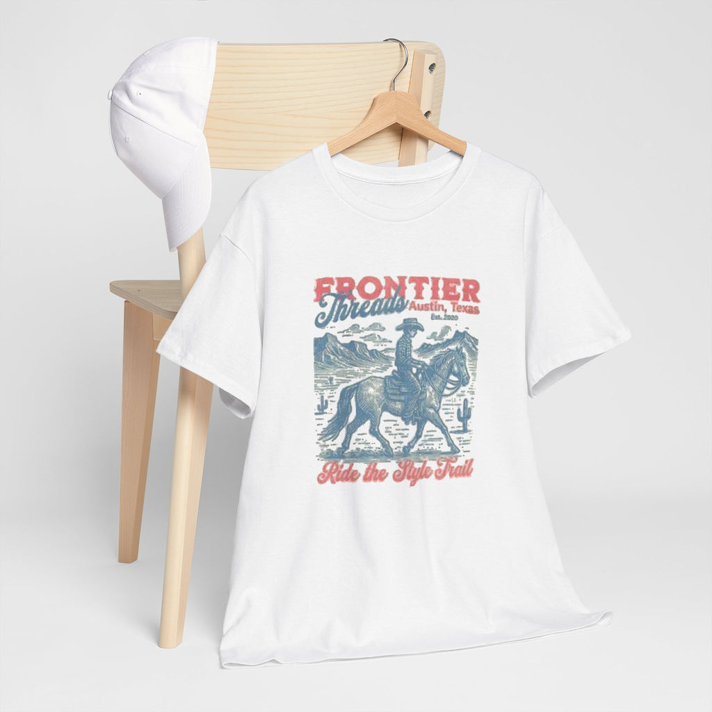 Frontier Trail Rider T-Shirt — Vintage Cowboy Western Graphic Tee