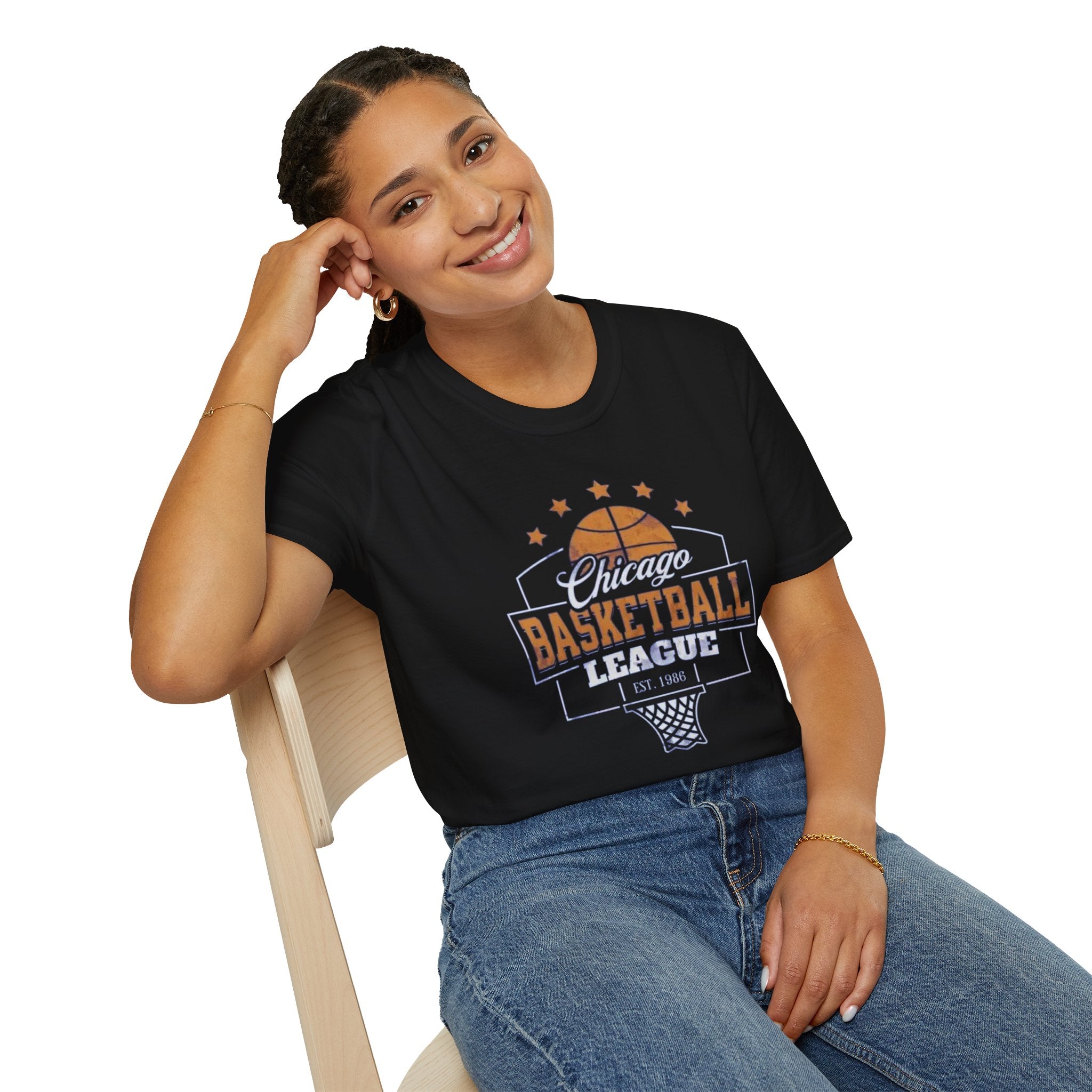 Chicago Basketball League T-Shirt — Vintage Hoop Fan Tee