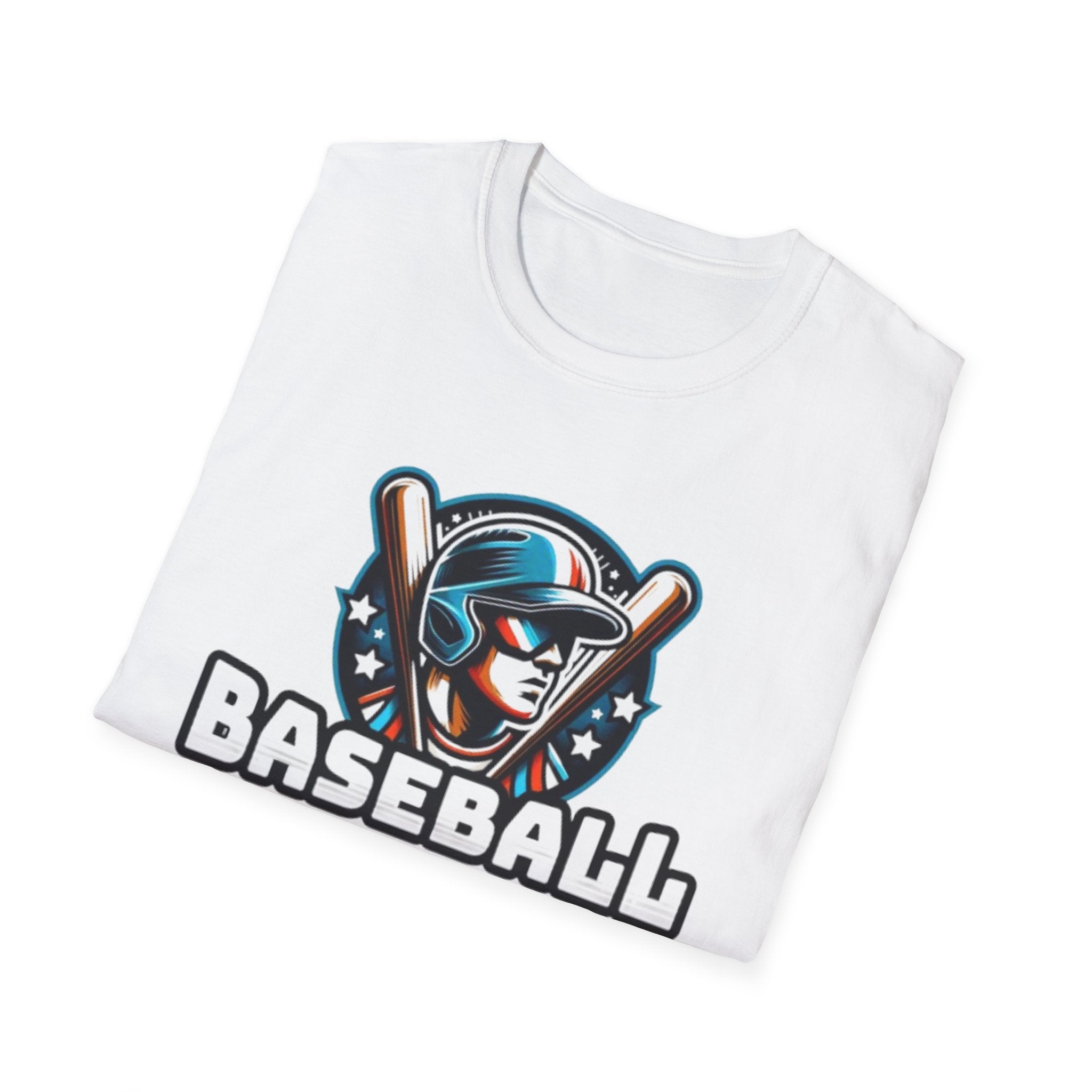 Baseball Player Graphic T-Shirt — Retro Helmet & Bats Sports Tee