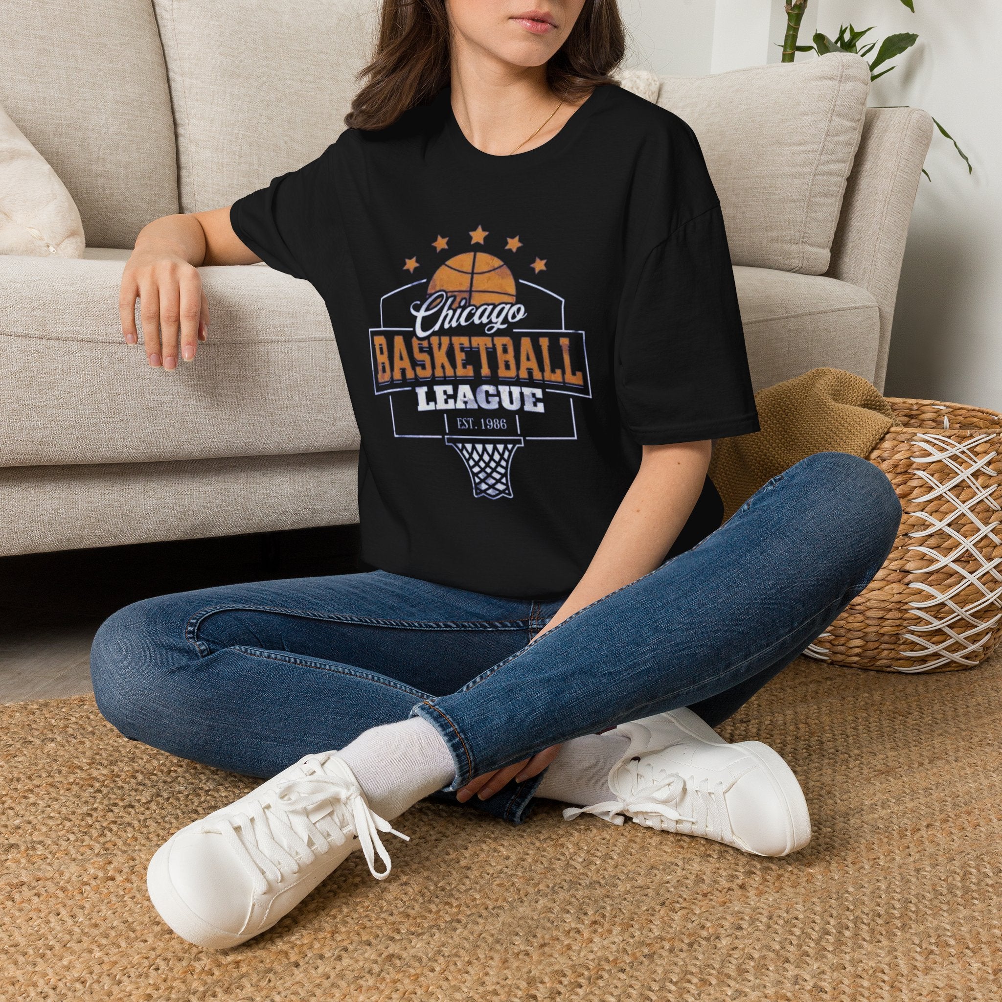 Chicago Basketball League T-Shirt — Vintage Hoop Fan Tee