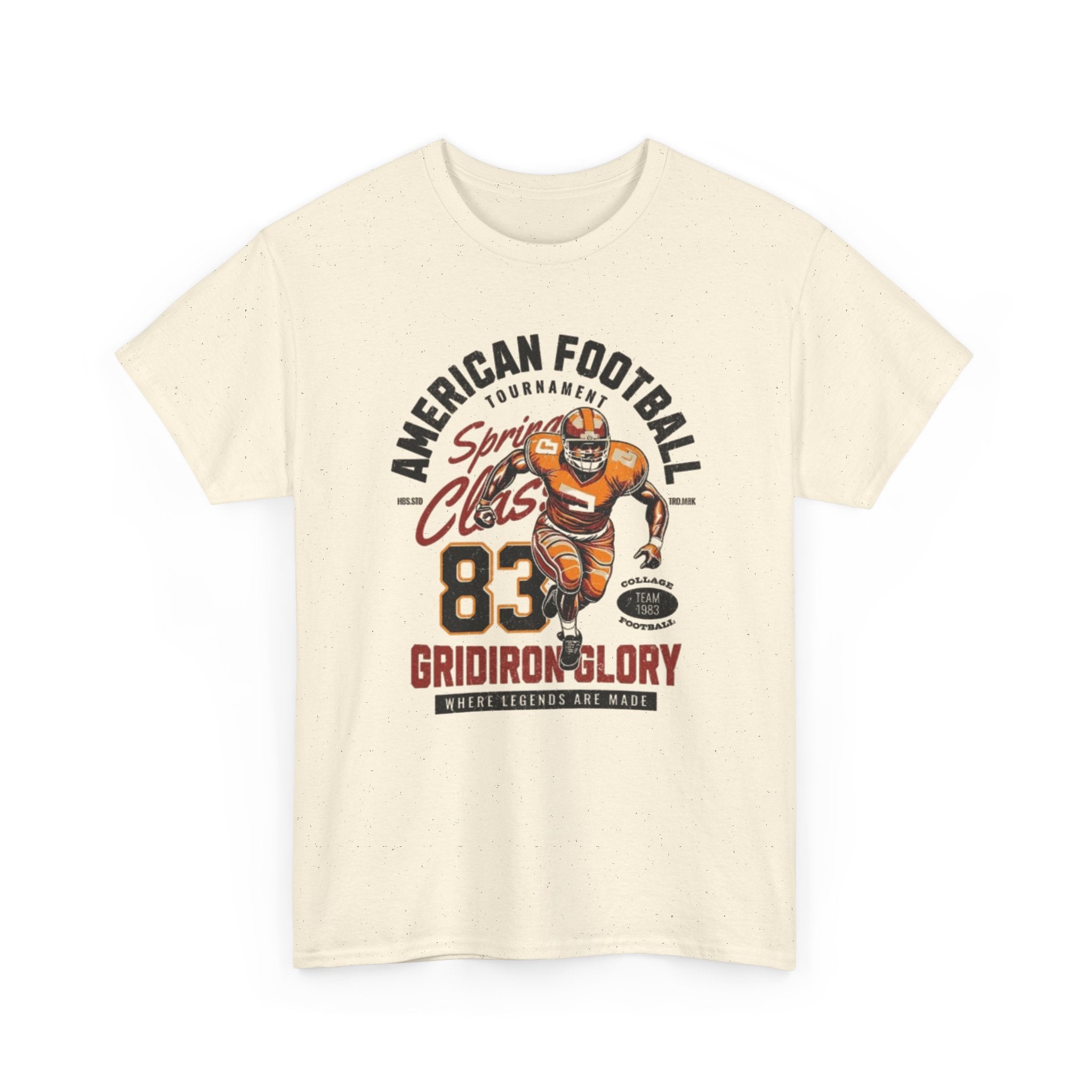 Football Gridiron Glory Tee — Vintage American Football Player Graphic Shirt