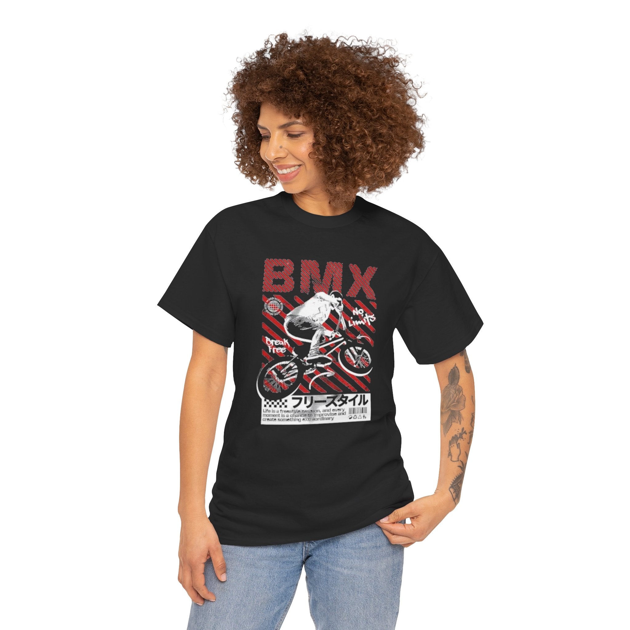 BMX Freestyle Tee - Retro Japanese BMX Graphic Shirt