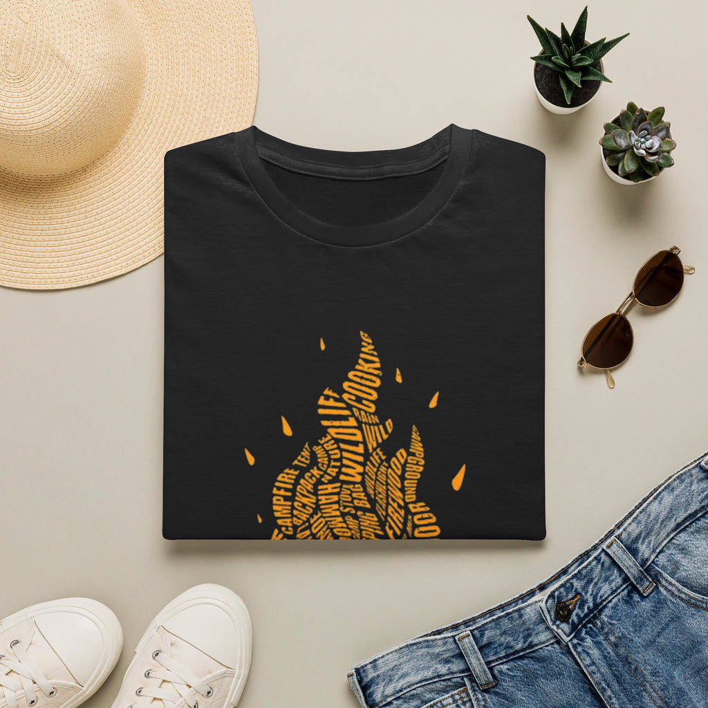 Bonfire Typography T‑Shirt — Cozy Campfire Graphic Tee
