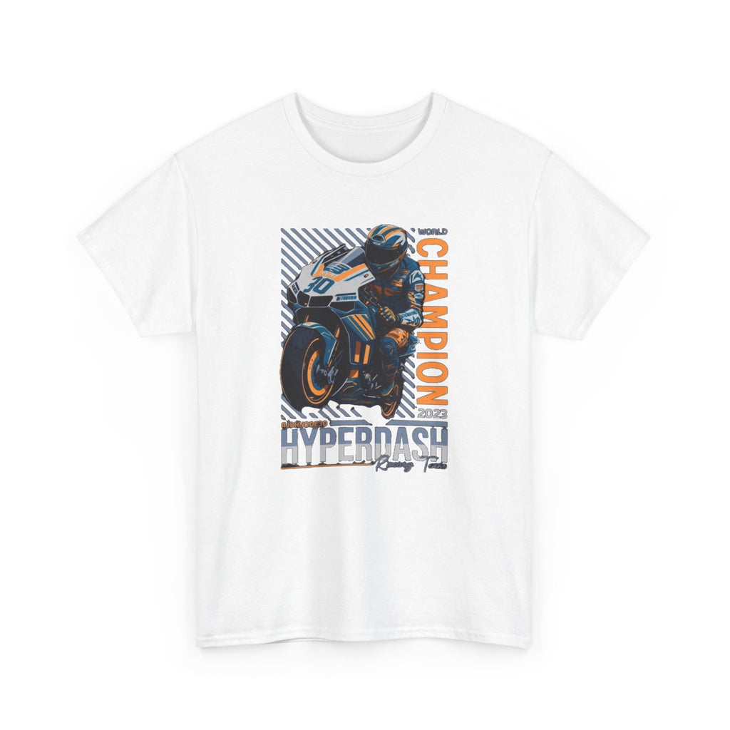 Motorcycle Champion Tee — Hyperdash Racing Graphic T‑Shirt