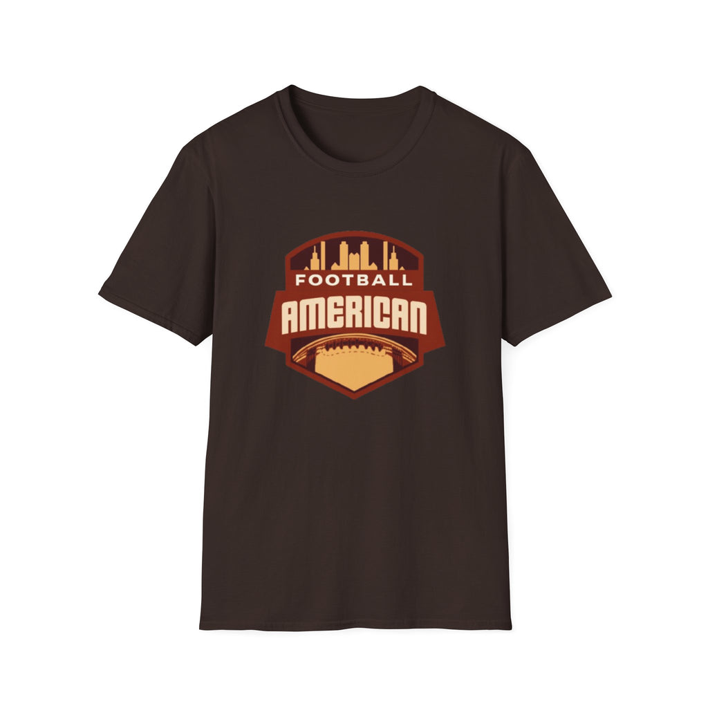 Vintage American Football T-Shirt – City Skyline Helmet Logo Retro Graphic Tee