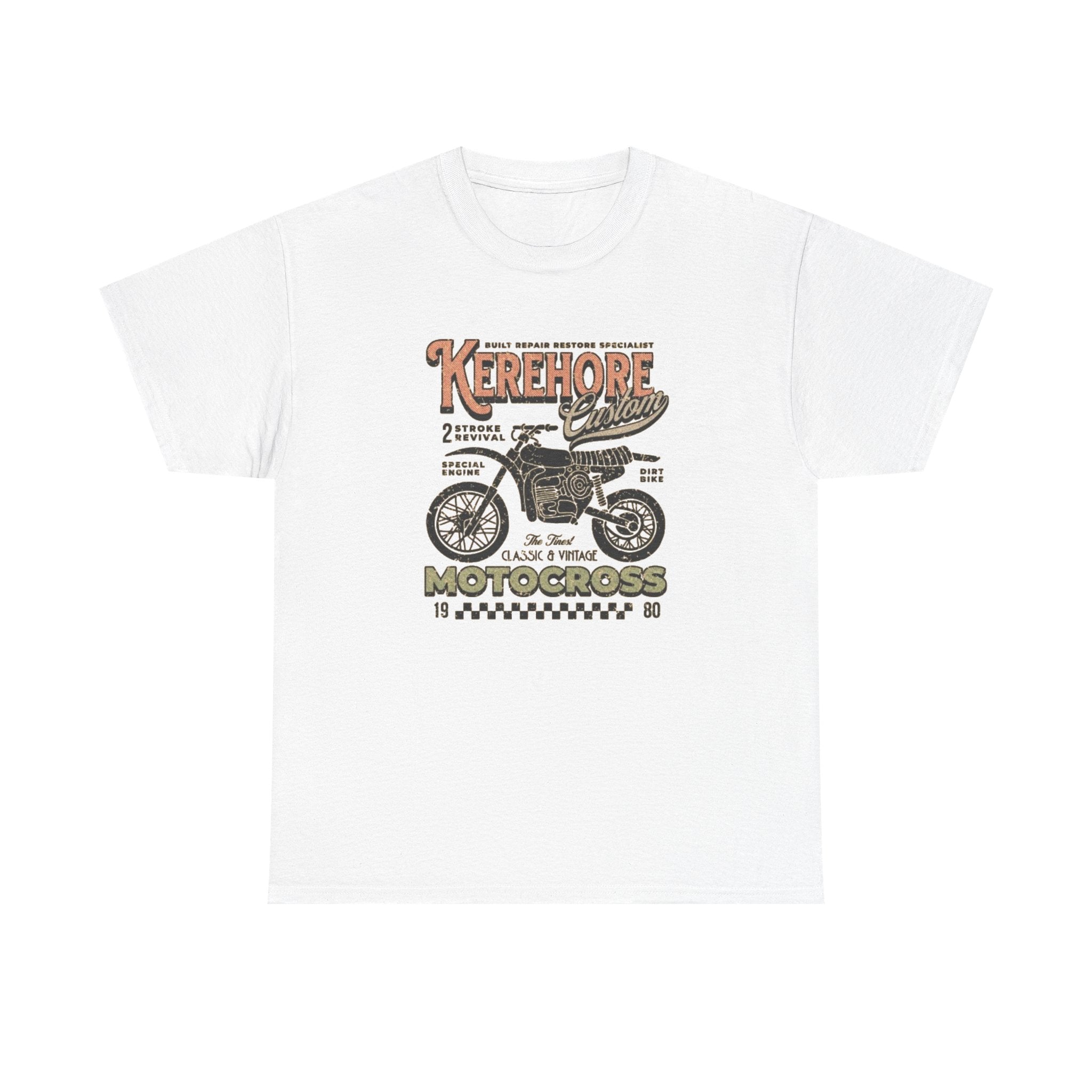 Kerehore Vintage Motocross Bike Tee — Retro Motorcycle Racing Graphic T-Shirt