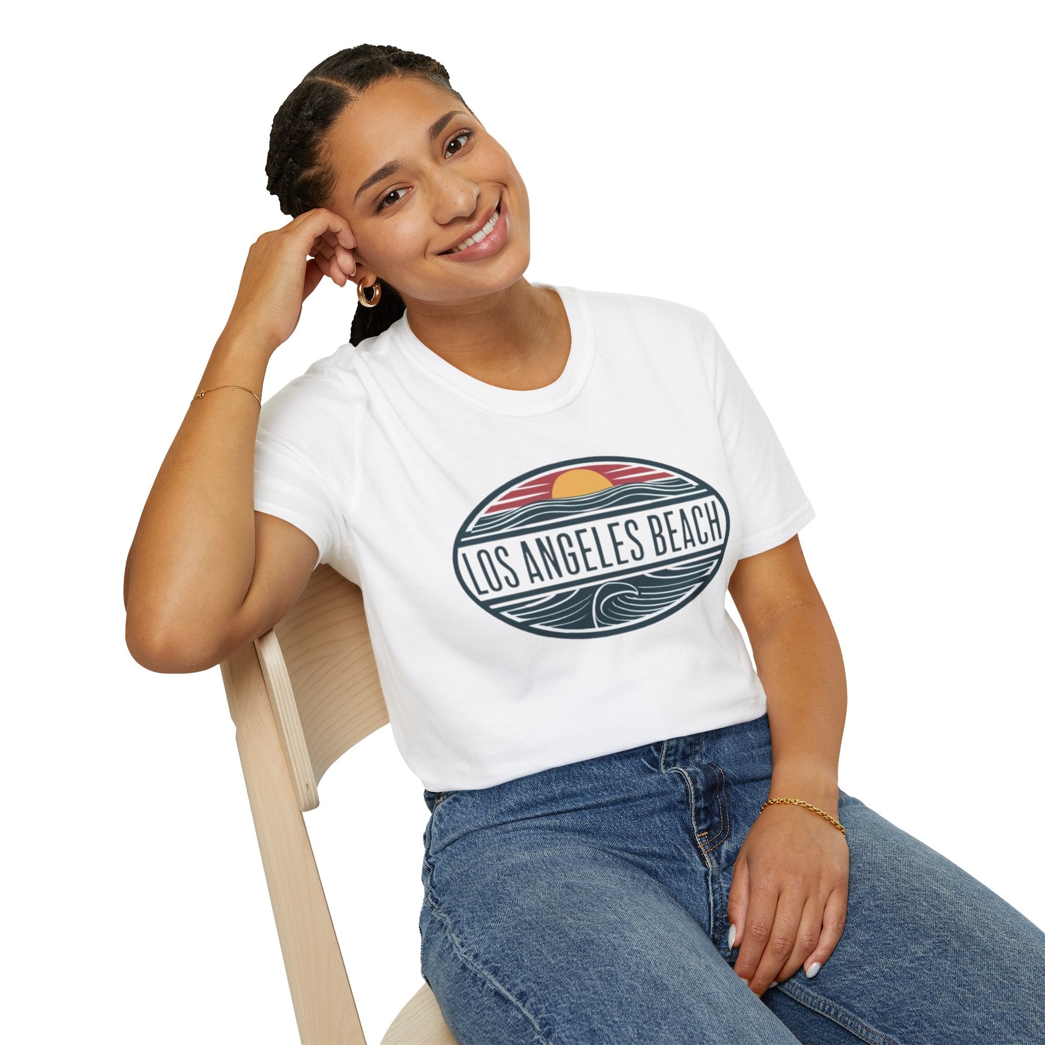 Los Angeles Beach T-Shirt — Retro Sunset Surf Graphic Tee