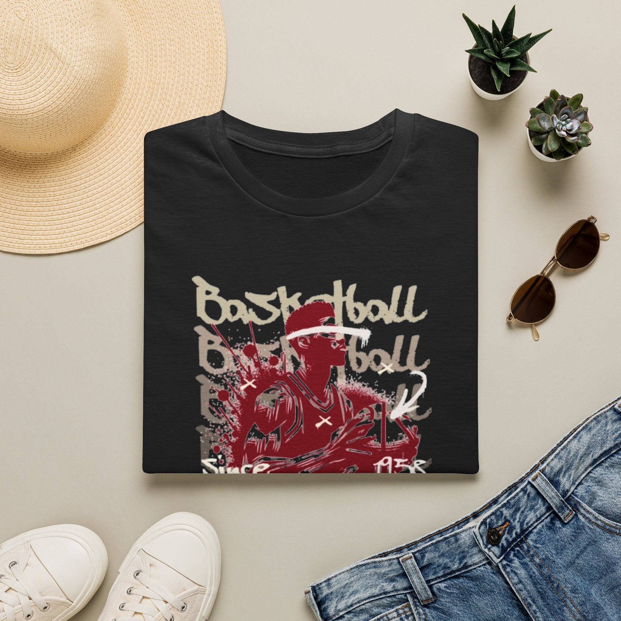 Basketball Player Graphic T-Shirt — Retro Streetball Tee