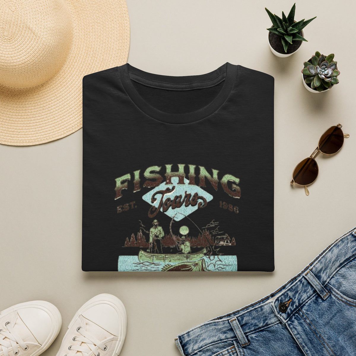 Fishing Tours T-Shirt — Vintage Lake Angler Graphic Tee