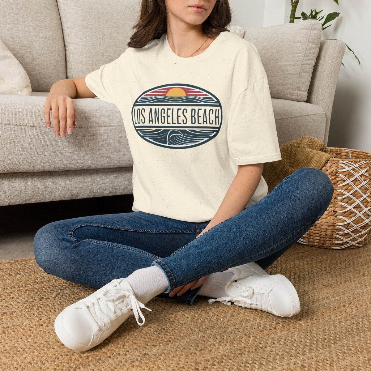 Los Angeles Beach T-Shirt — Retro Sunset Surf Graphic Tee