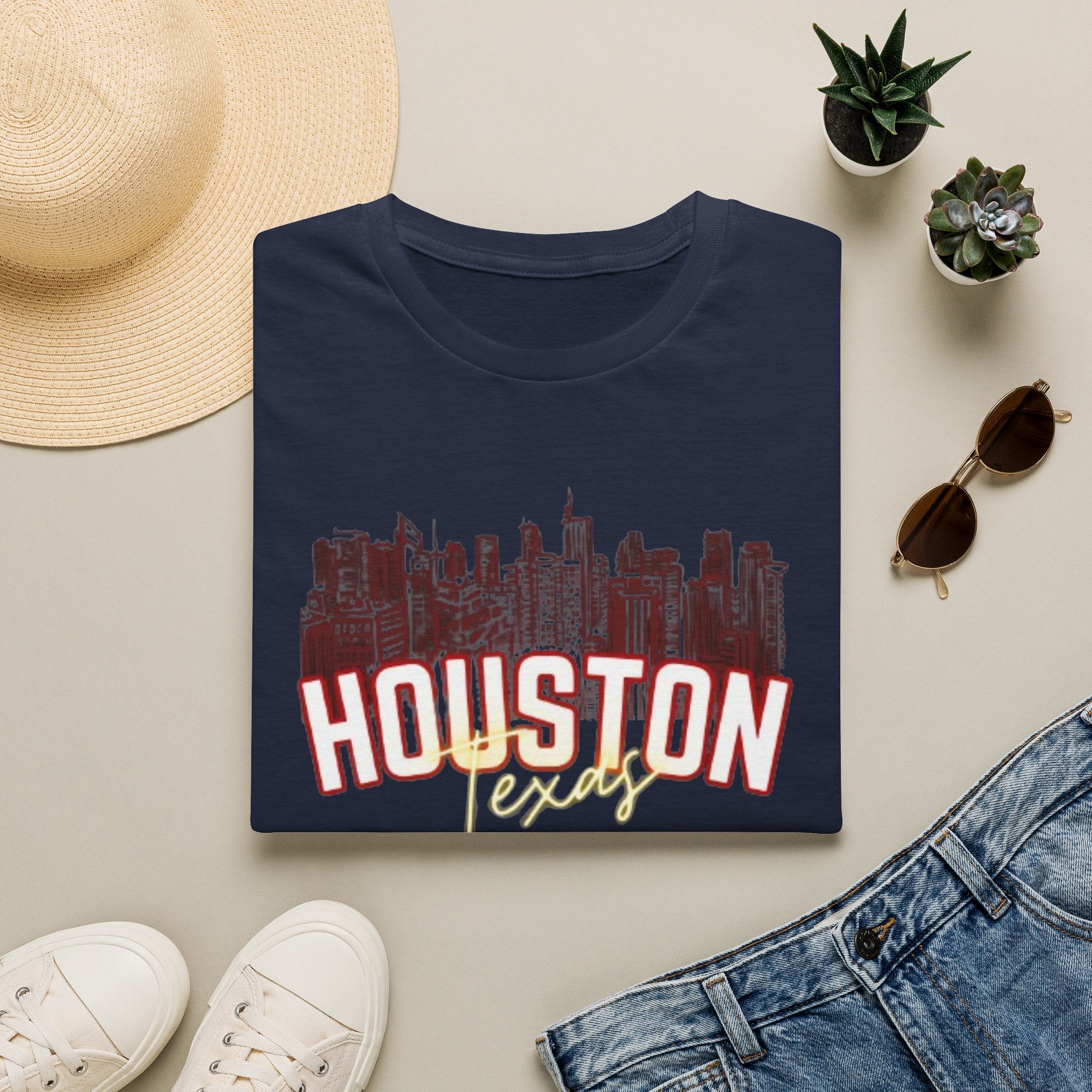 Houston Texas Skyline T-Shirt — Vintage City Graphic Tee