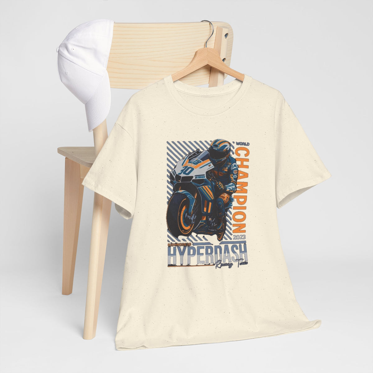 Motorcycle Champion Tee — Hyperdash Racing Graphic T‑Shirt