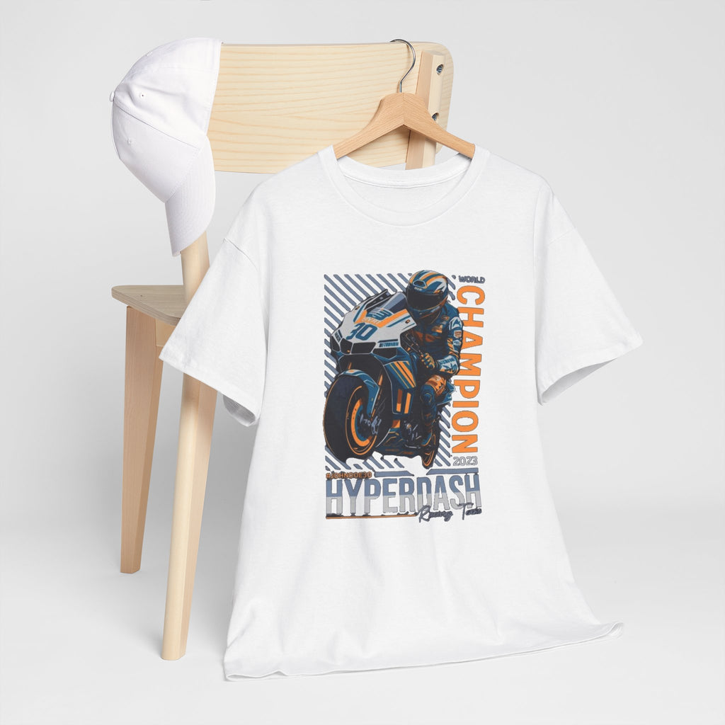 Motorcycle Champion Tee — Hyperdash Racing Graphic T‑Shirt