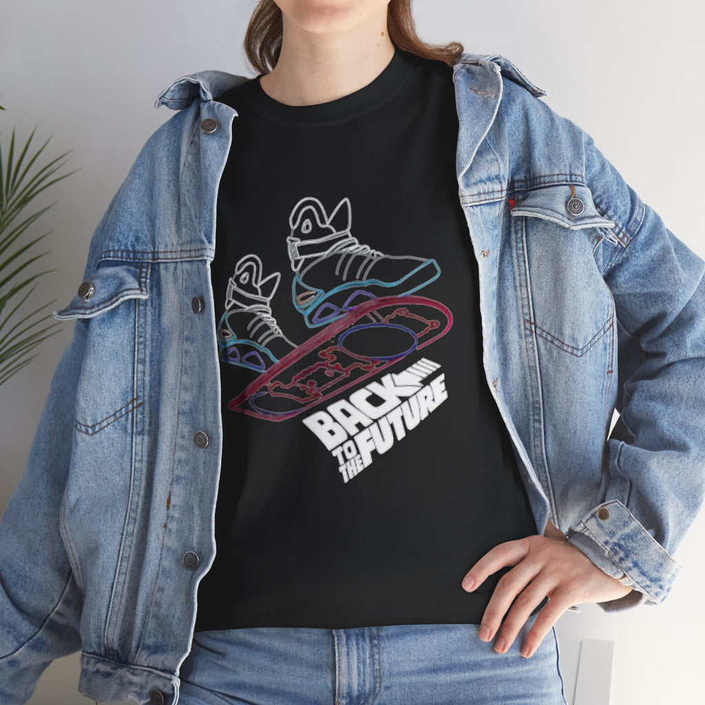 Back to the Future Hoverboard T-Shirt — Retro 80s Skate Sneaker Graphic Tee