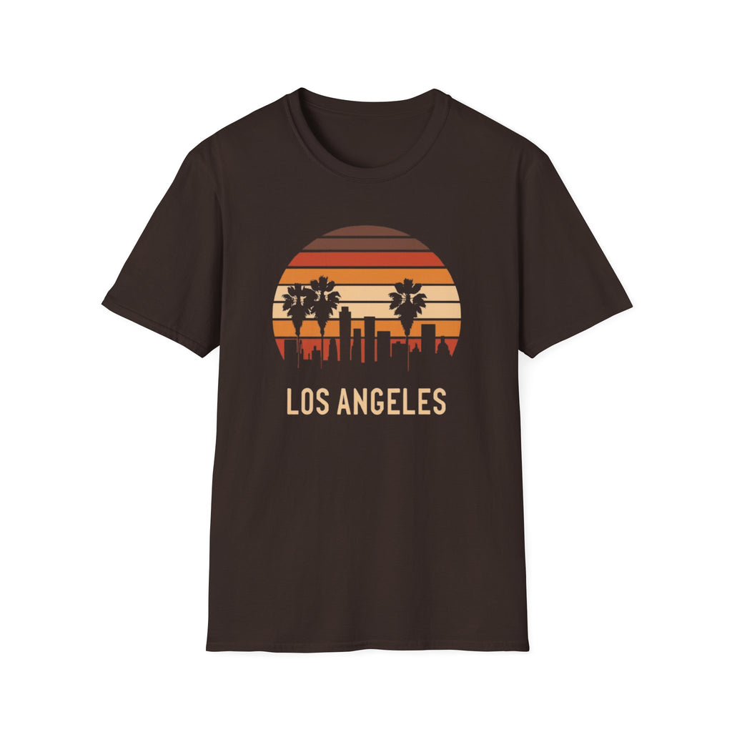 Los Angeles Sunset T-Shirt — Retro Palm Tree Skyline Tee