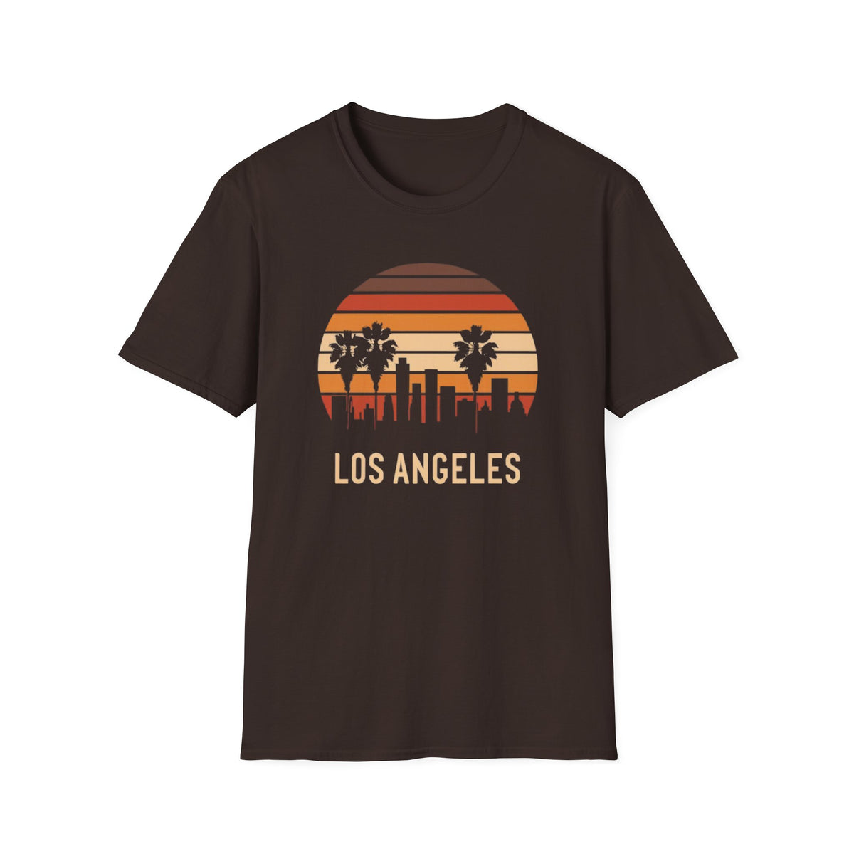 Los Angeles Sunset T-Shirt — Retro Palm Tree Skyline Tee