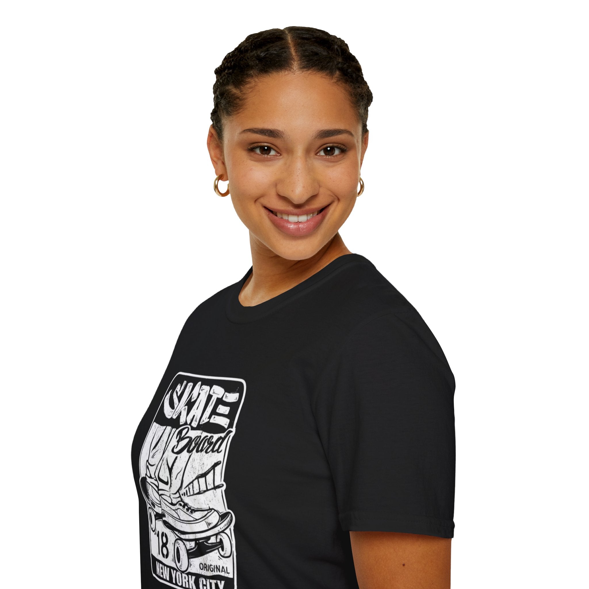 Skateboard Graphic T‑Shirt — NYC Skate Crew Vintage Logo