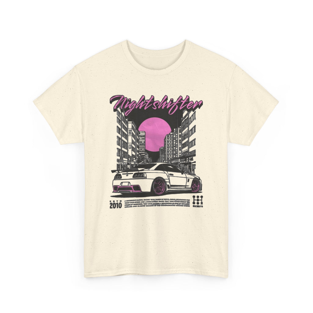 Night Shifter Tee — Retro Neon Racecar Streetwear