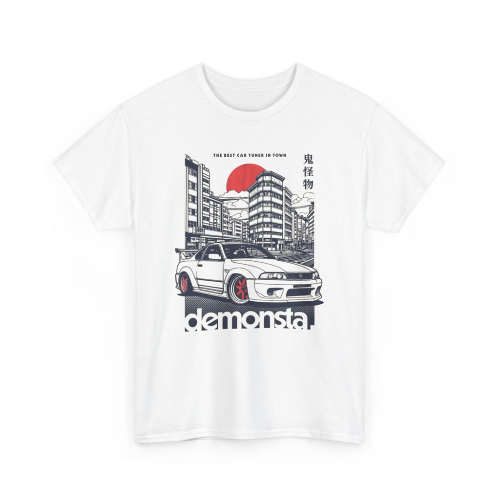 JDM Skyline Car Tee — "demonsta" Japanese Street Racing Graphic Shirt