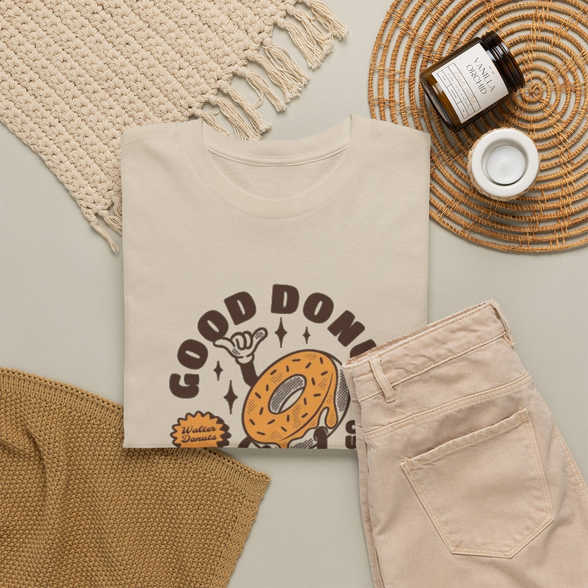 Donut Shop Tee — "Good Donut" Retro Cartoon Shirt