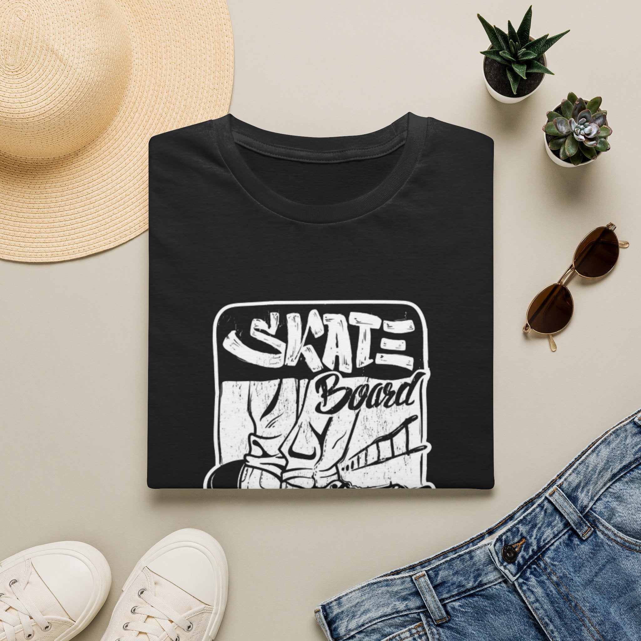 Skateboard Graphic T‑Shirt — NYC Skate Crew Vintage Logo