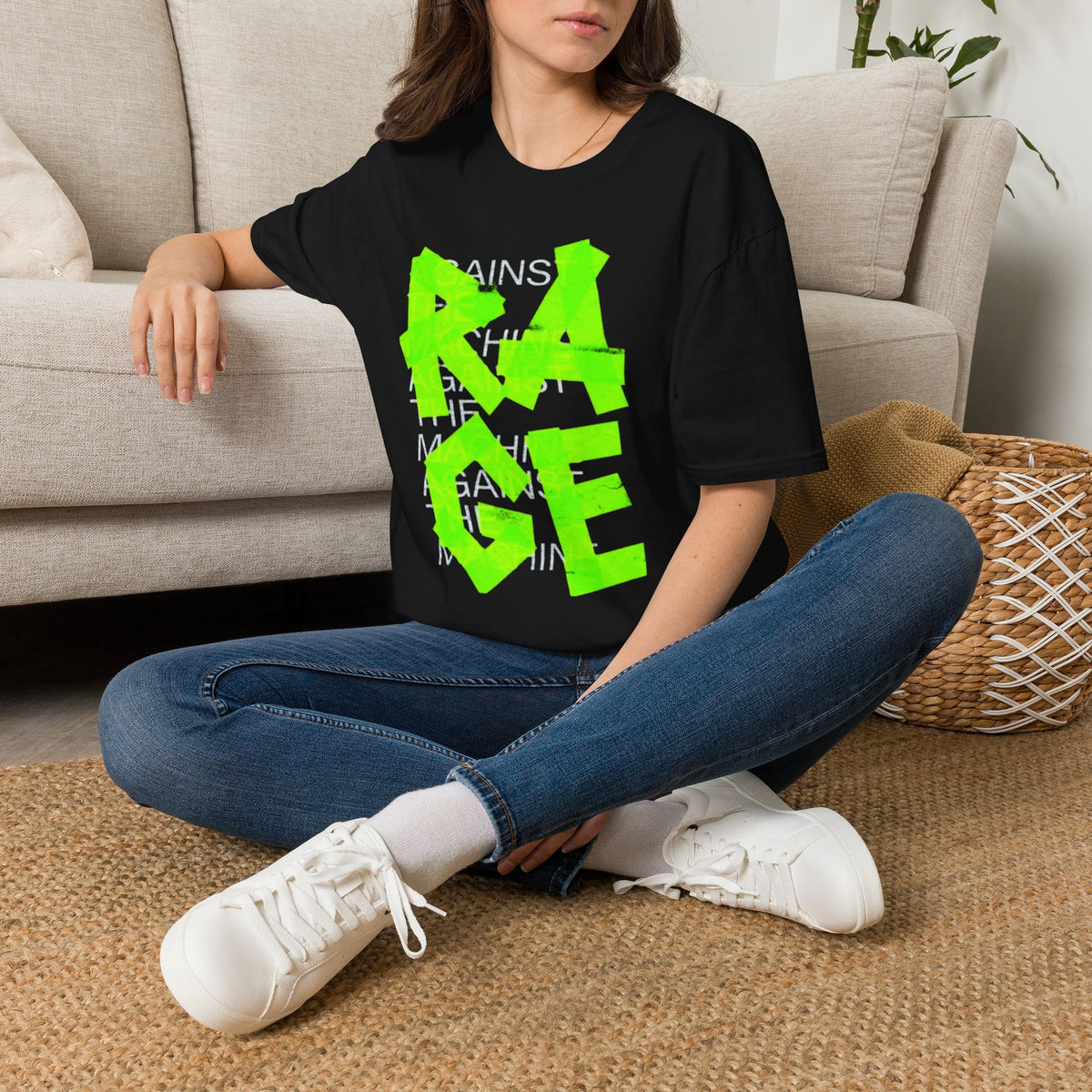 Rage Neon Graffiti T-Shirt — Bold Streetwear Tee